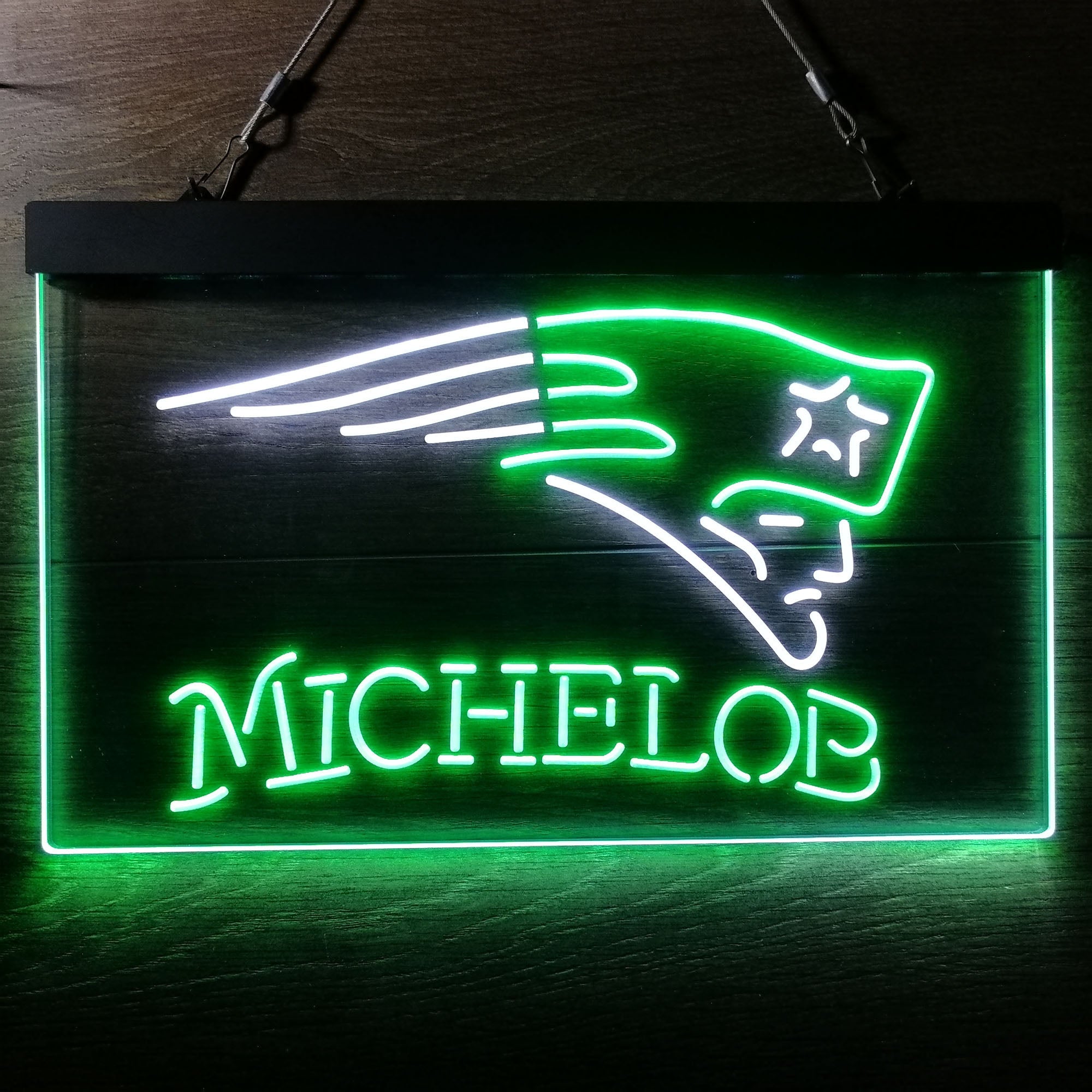 New Englands Football Club Patriots League Michelob Bar LED Neon Sign