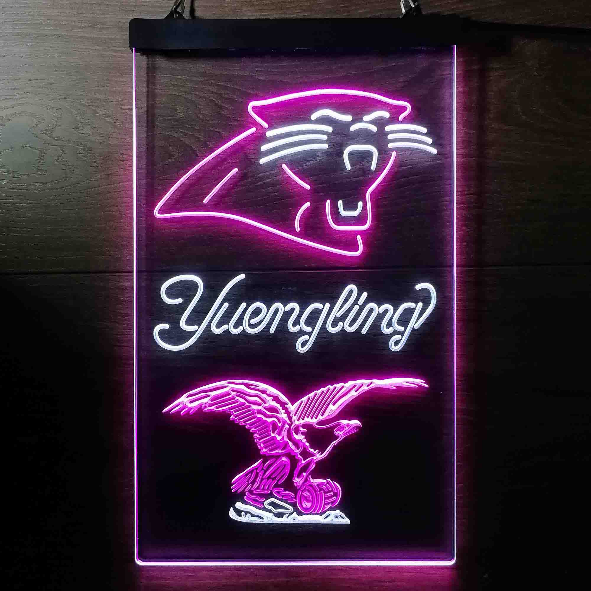 Yuengling Bar Carolina Panthers Est. 1995 LED Neon Sign