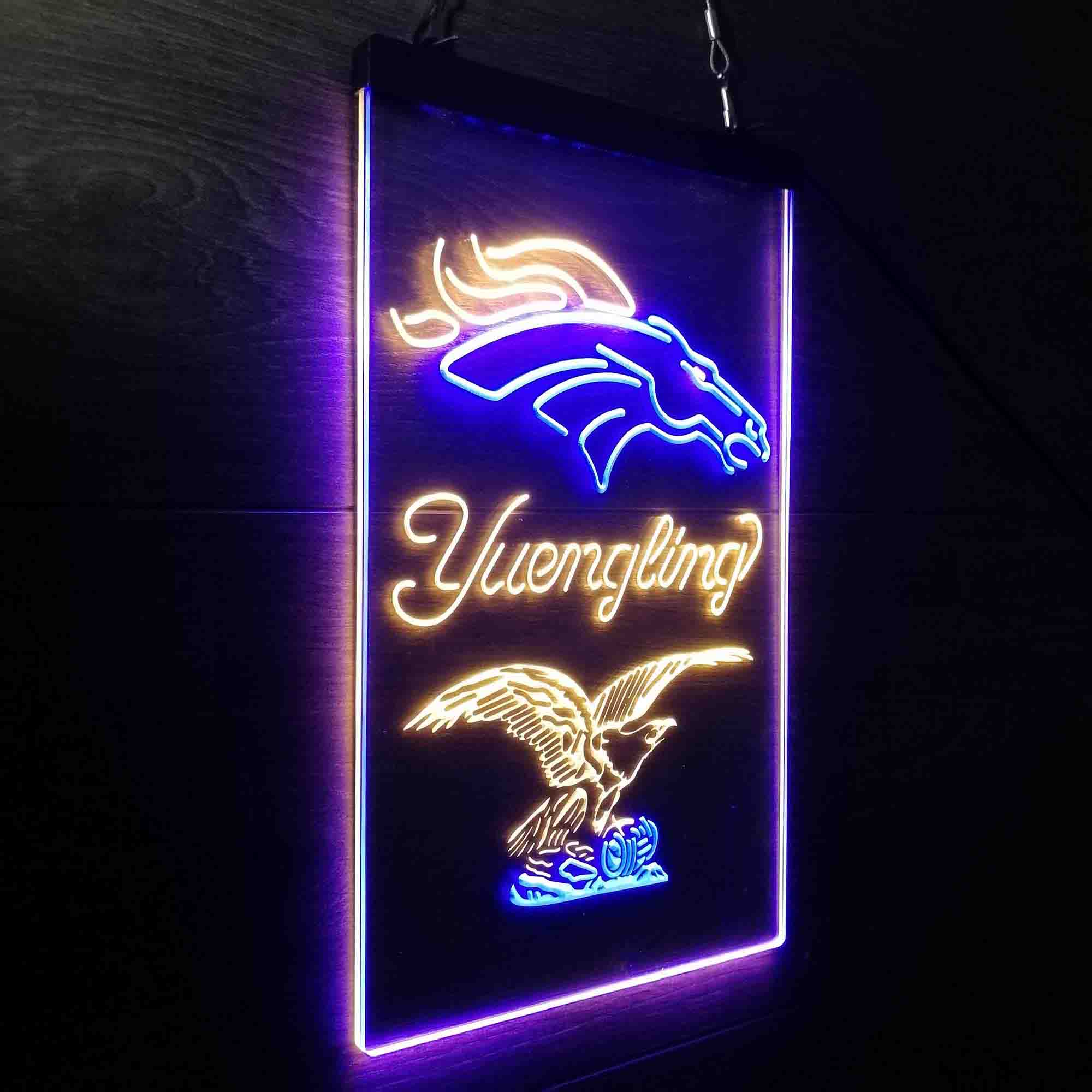 Yuengling Bar Denver Broncos Est. 1960 LED Neon Sign