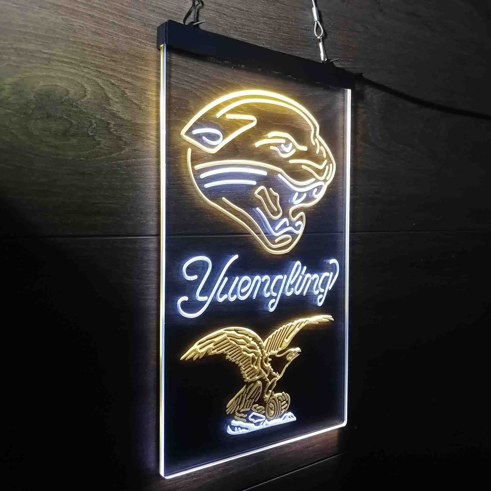 Yuengling Bar Jacksonville Jaguars Est. 1995 LED Neon Sign