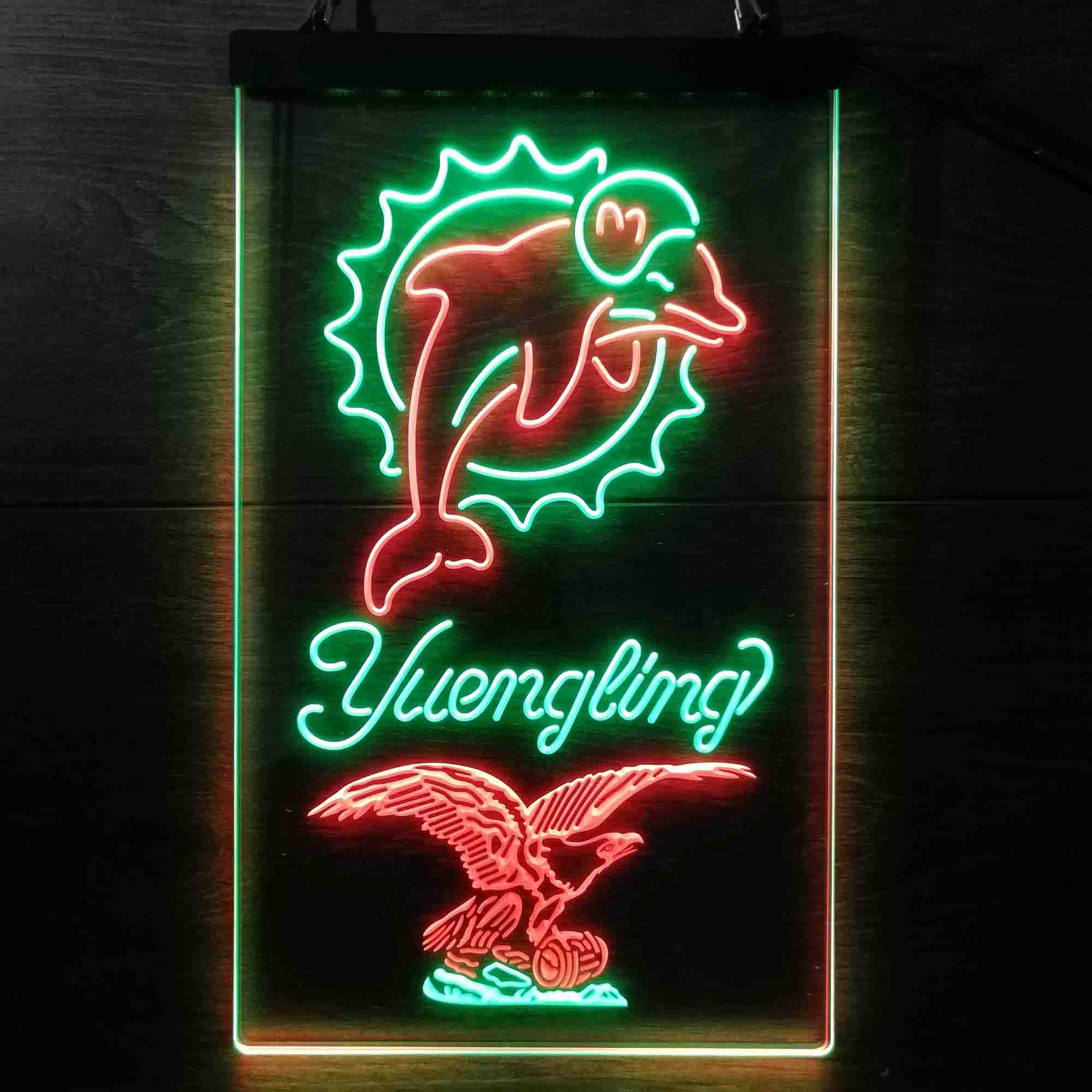 Yuengling Bar Miami Dolphins Est. 1966 LED Neon Sign