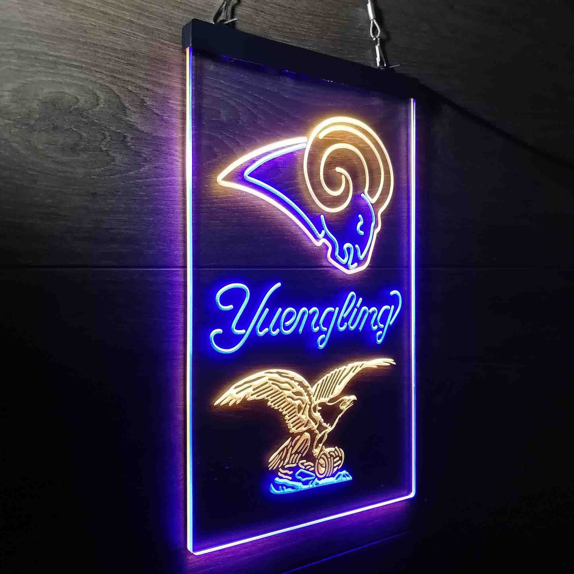 Yuengling Bar Los Angeles Rams Est. 1937 LED Neon Sign