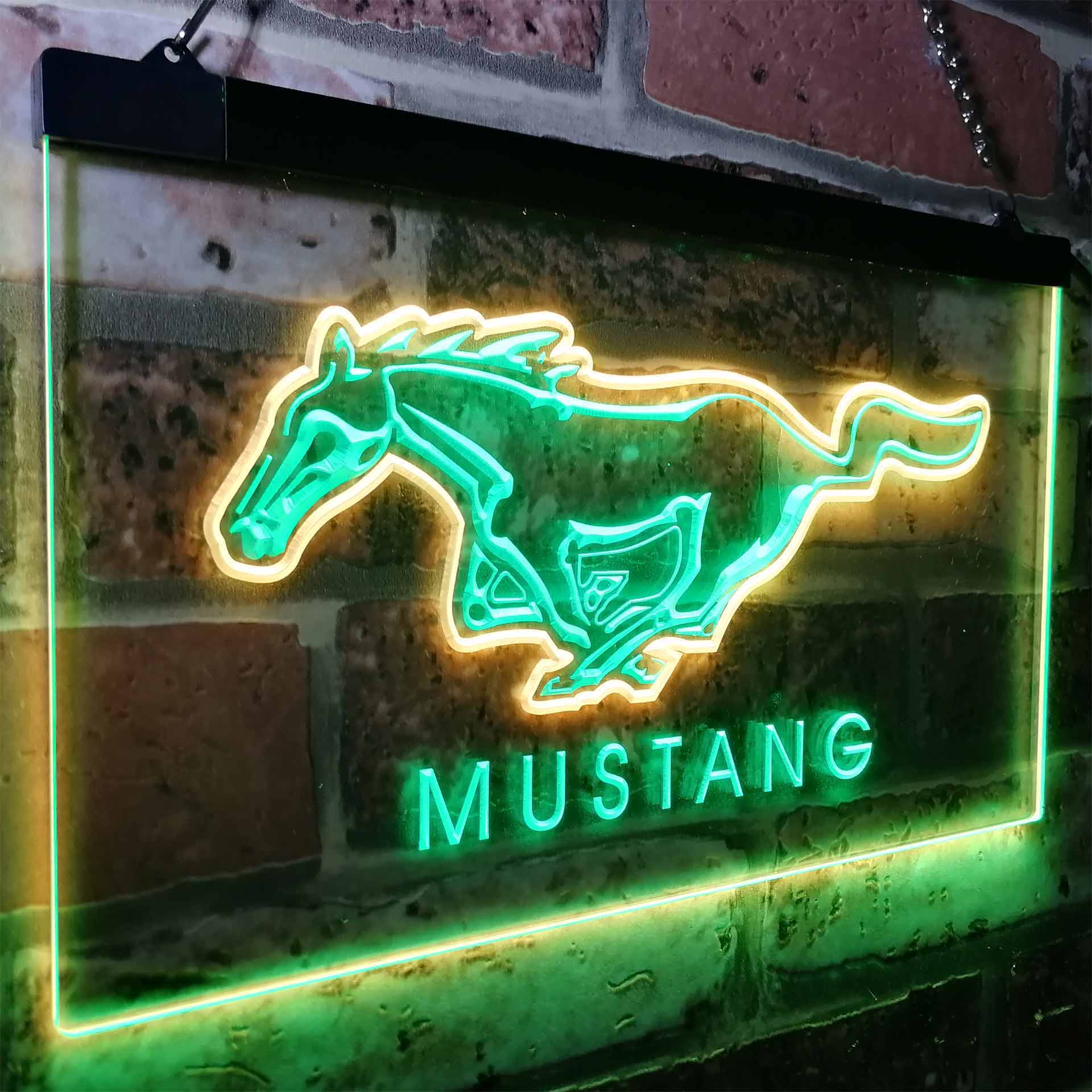 Mustang Ford Horse Car Bar LED Neon Sign