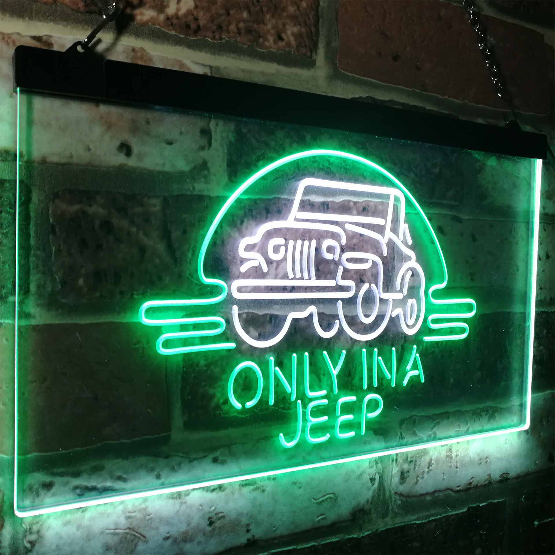 Only in a Jeep Car Man Cave LED Neon Sign