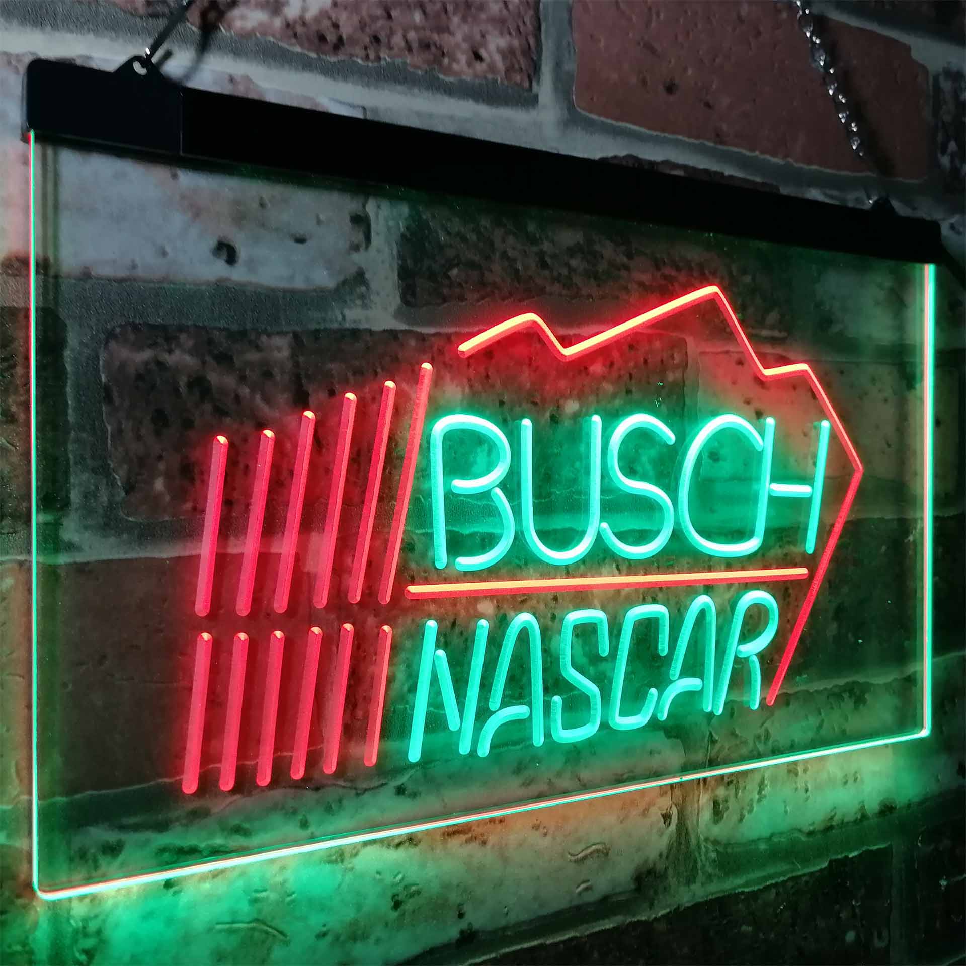 Busch Nascar Beer Racing Car Bar LED Neon Sign