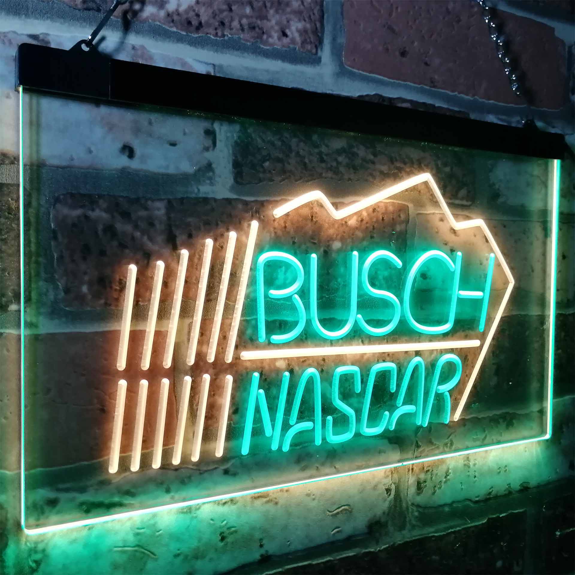 Busch Nascar Beer Racing Car Bar LED Neon Sign