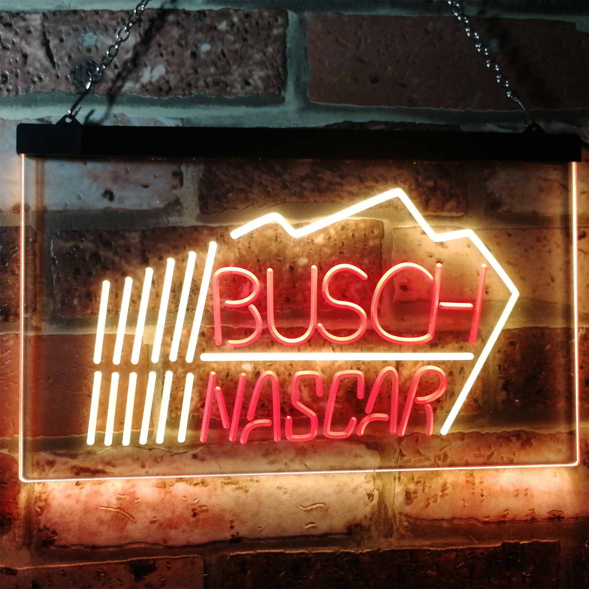 Busch Nascar Beer Racing Car Bar LED Neon Sign