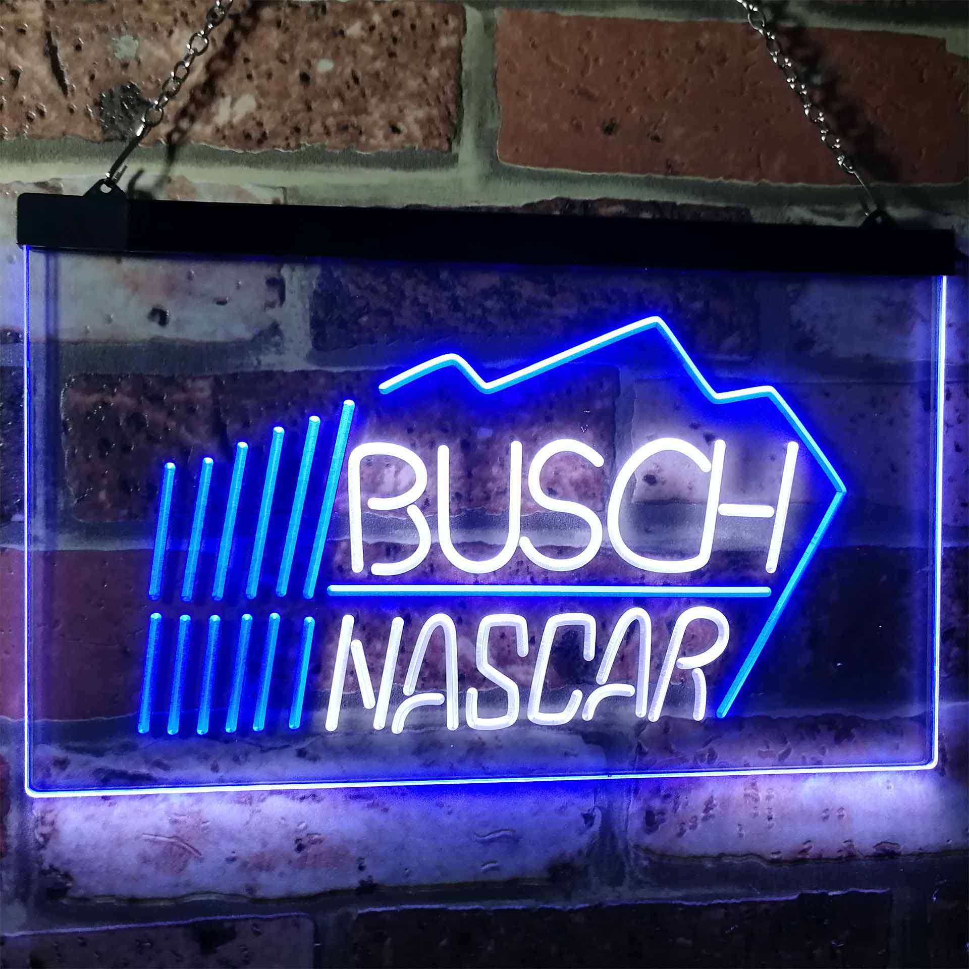 Busch Nascar Beer Racing Car Bar LED Neon Sign