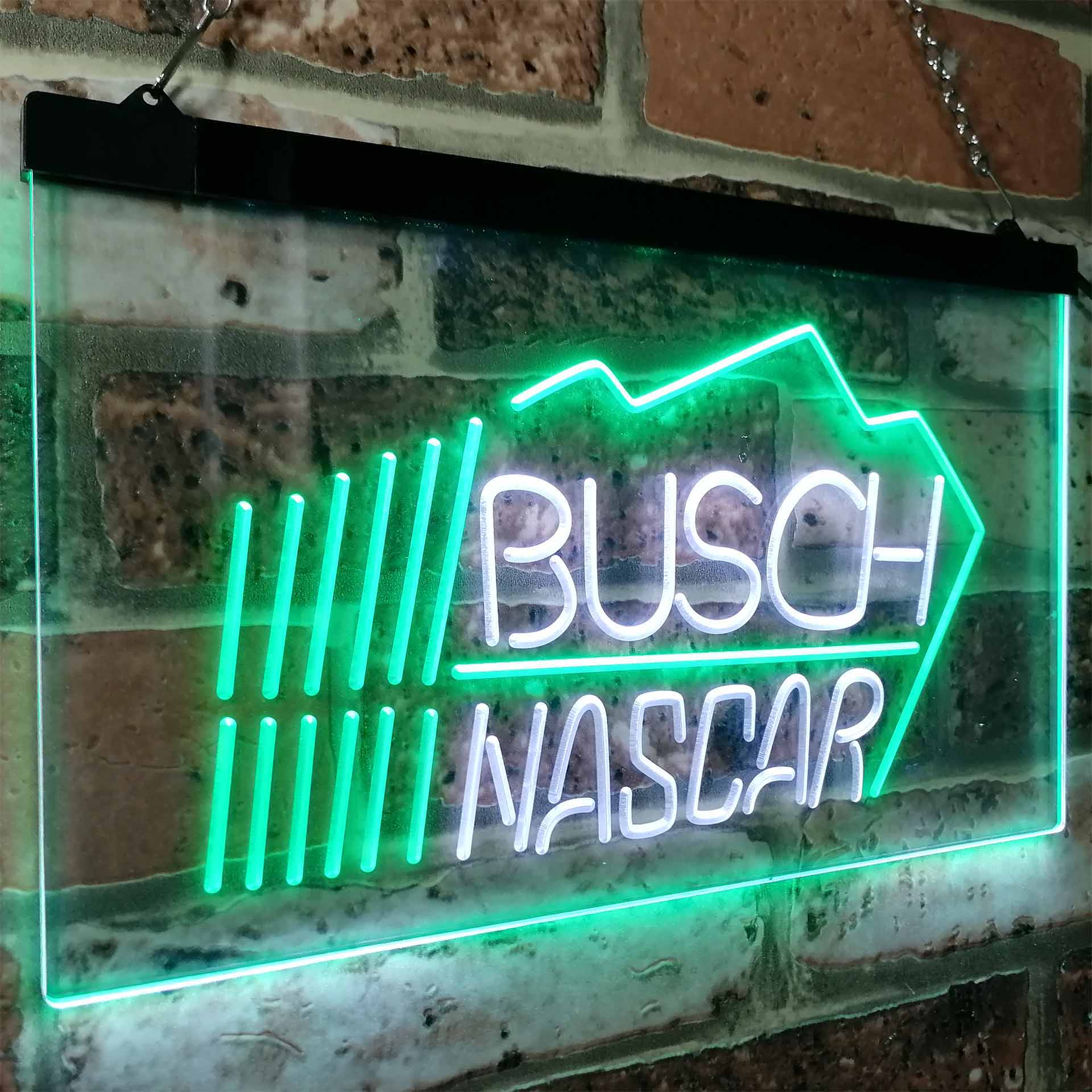 Busch Nascar Beer Racing Car Bar LED Neon Sign