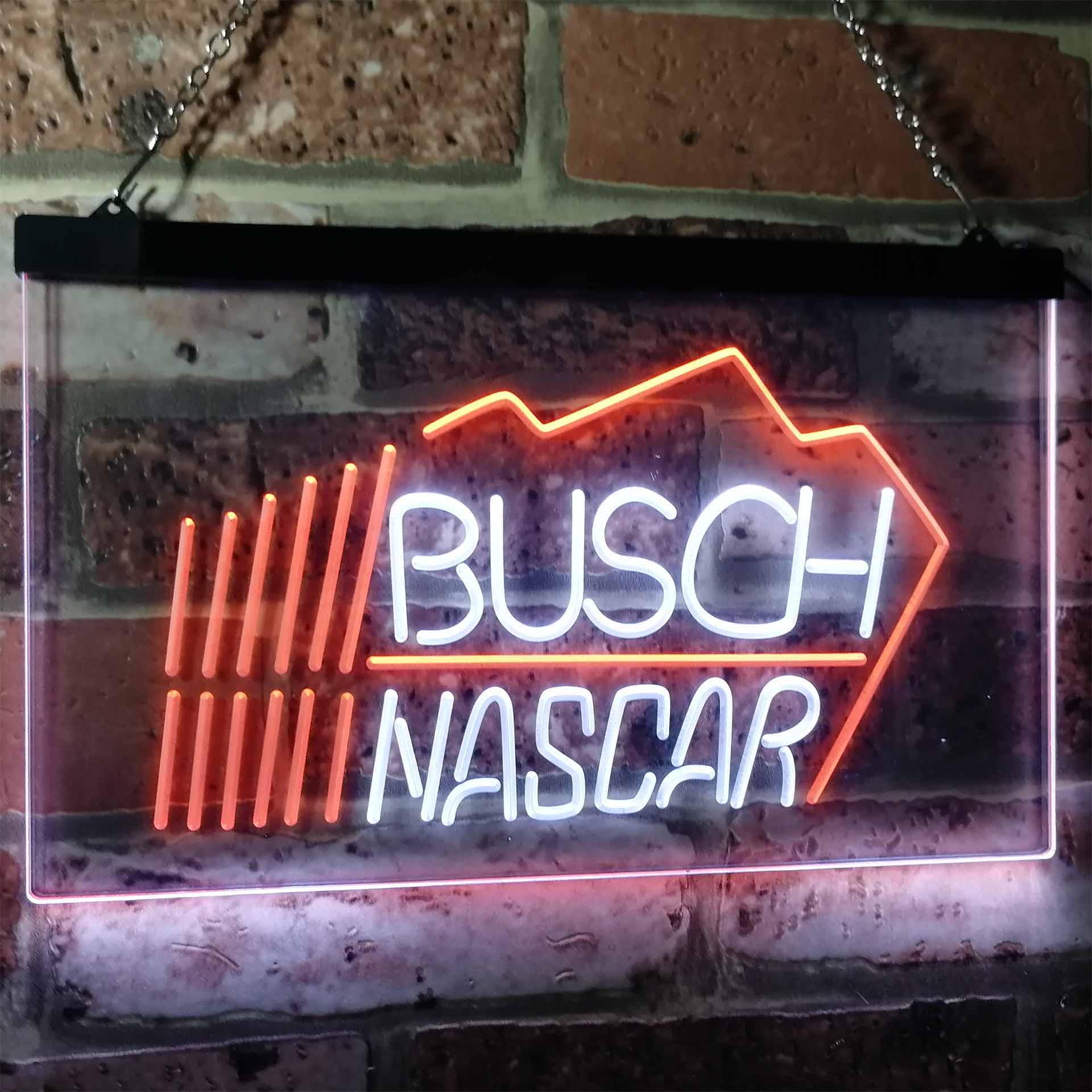 Busch Nascar Beer Racing Car Bar LED Neon Sign