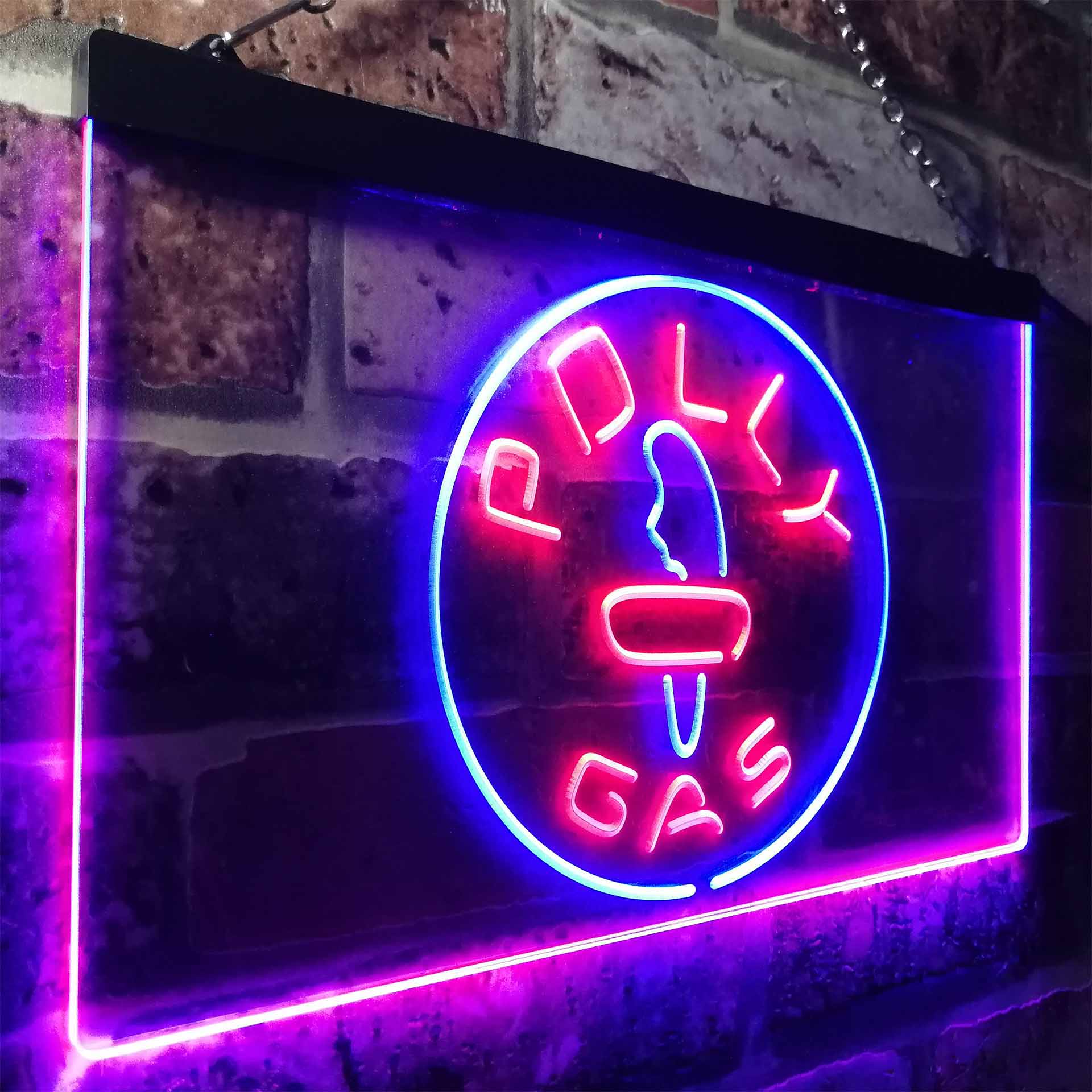 Polly Gas Man Cave LED Neon Sign