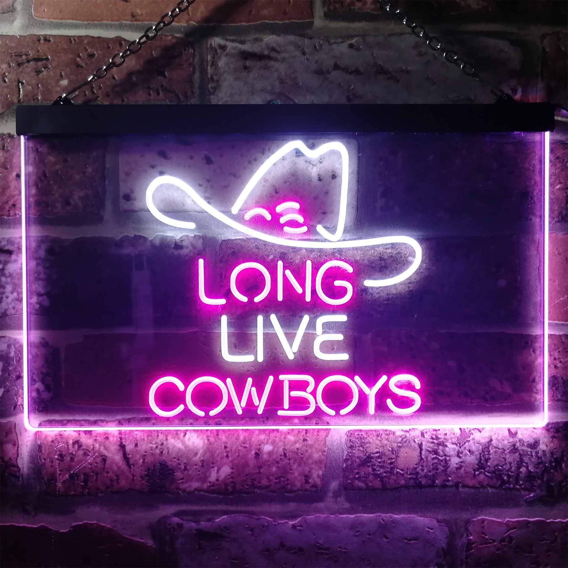 Long Live Cowboys Wranglers LED Neon Sign