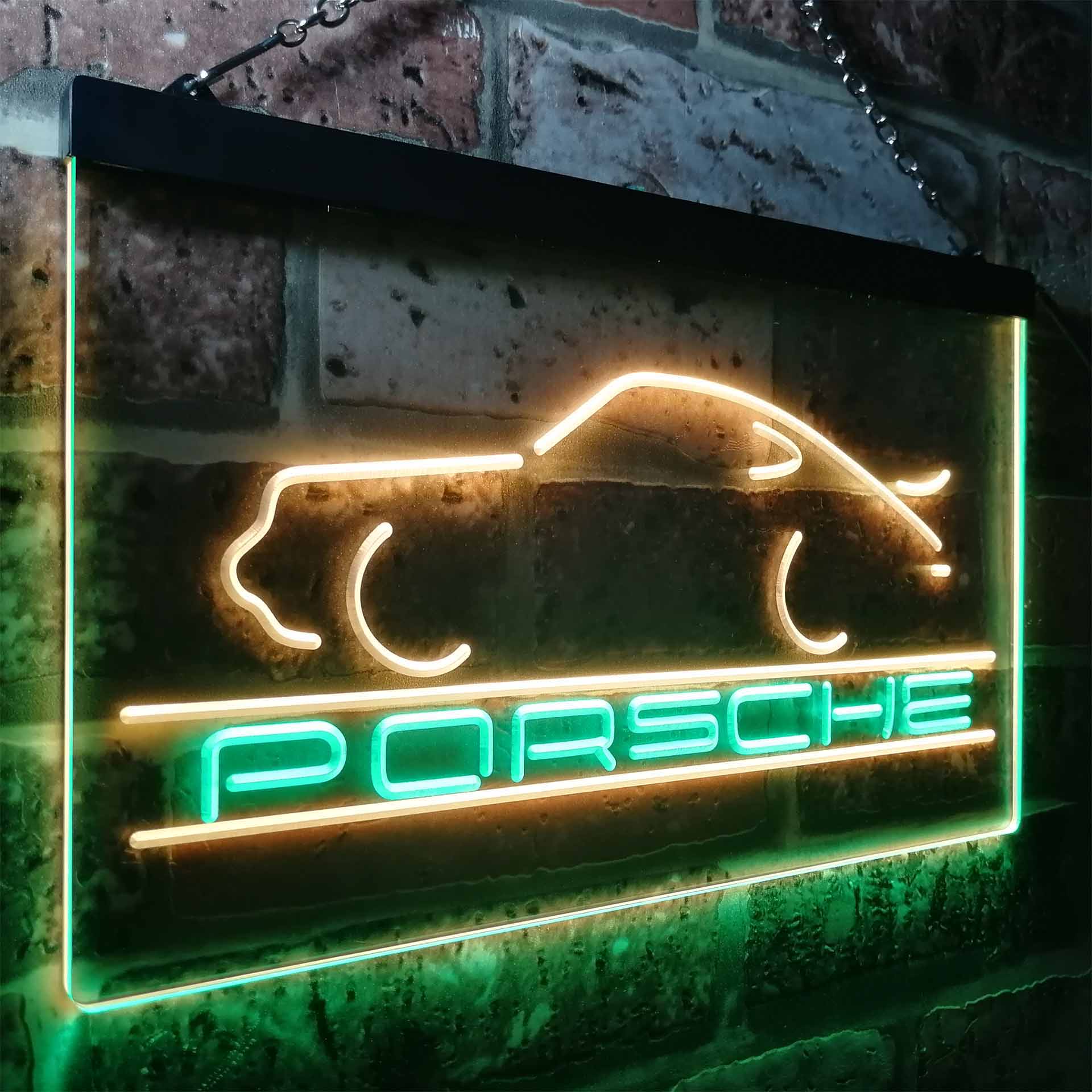 Porsche Garage Man Cave LED Neon Sign