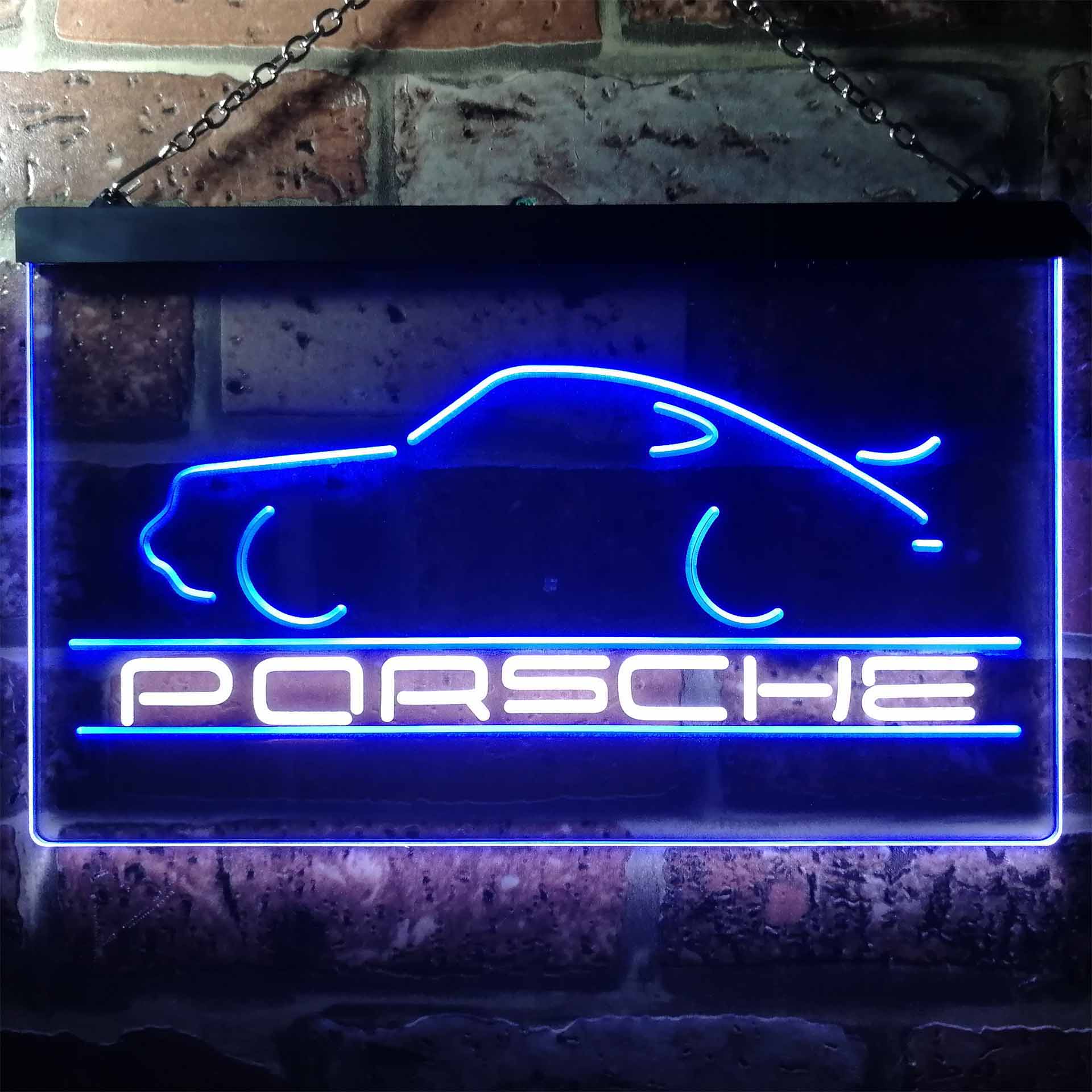 Porsche Garage Man Cave LED Neon Sign