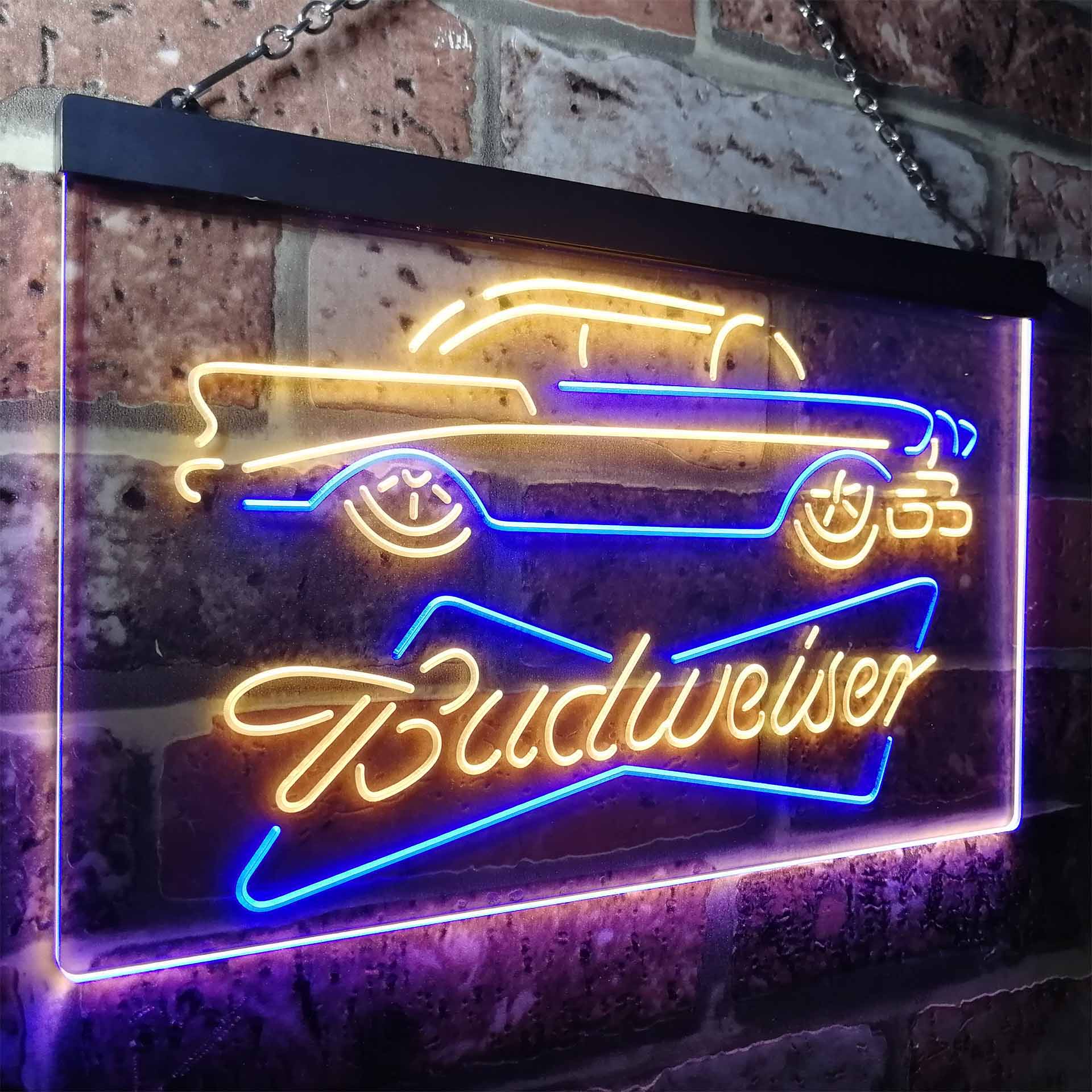 Vintage Car Auto Budweiser LED Neon Sign