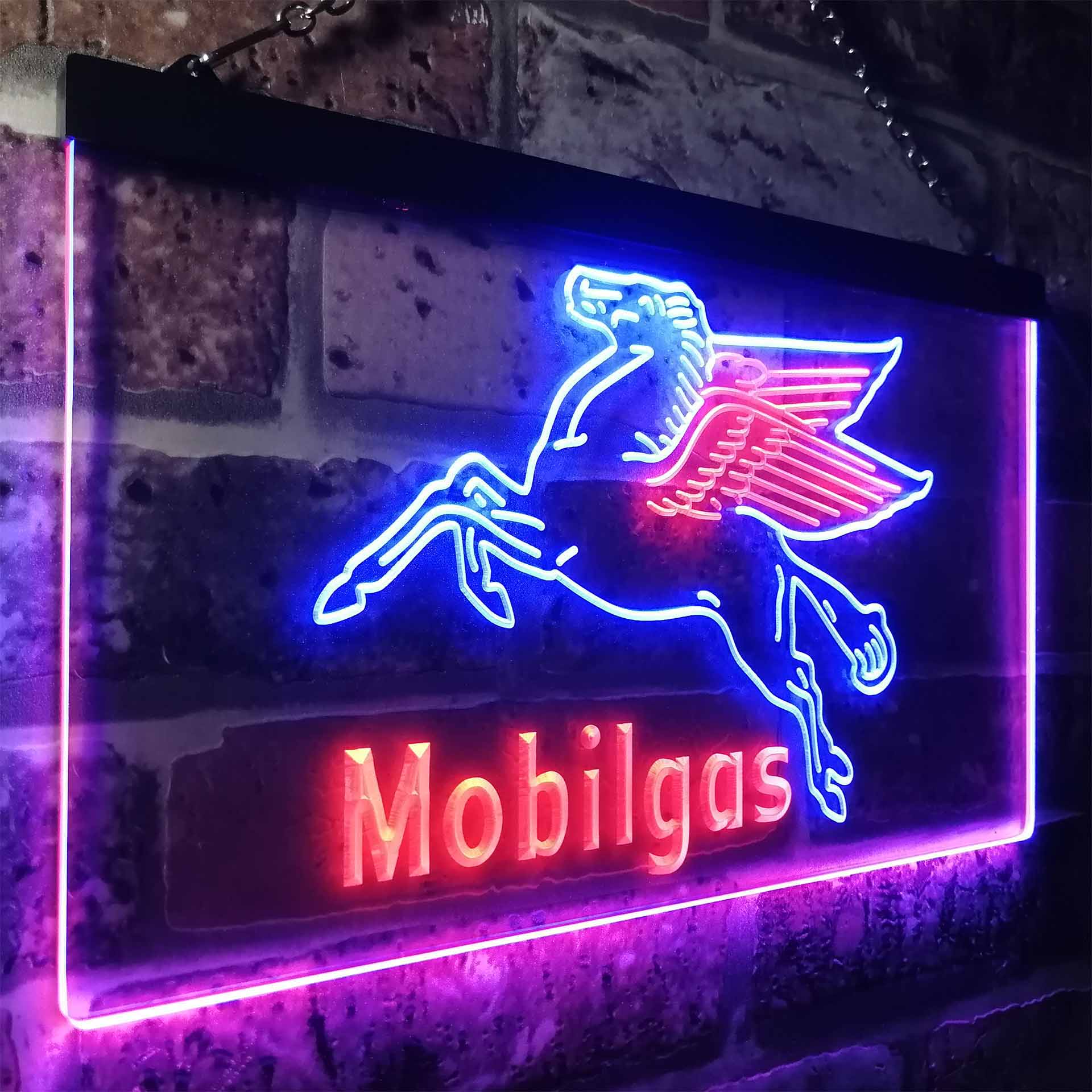 Mobil Gas Flying Horse LED Neon Sign