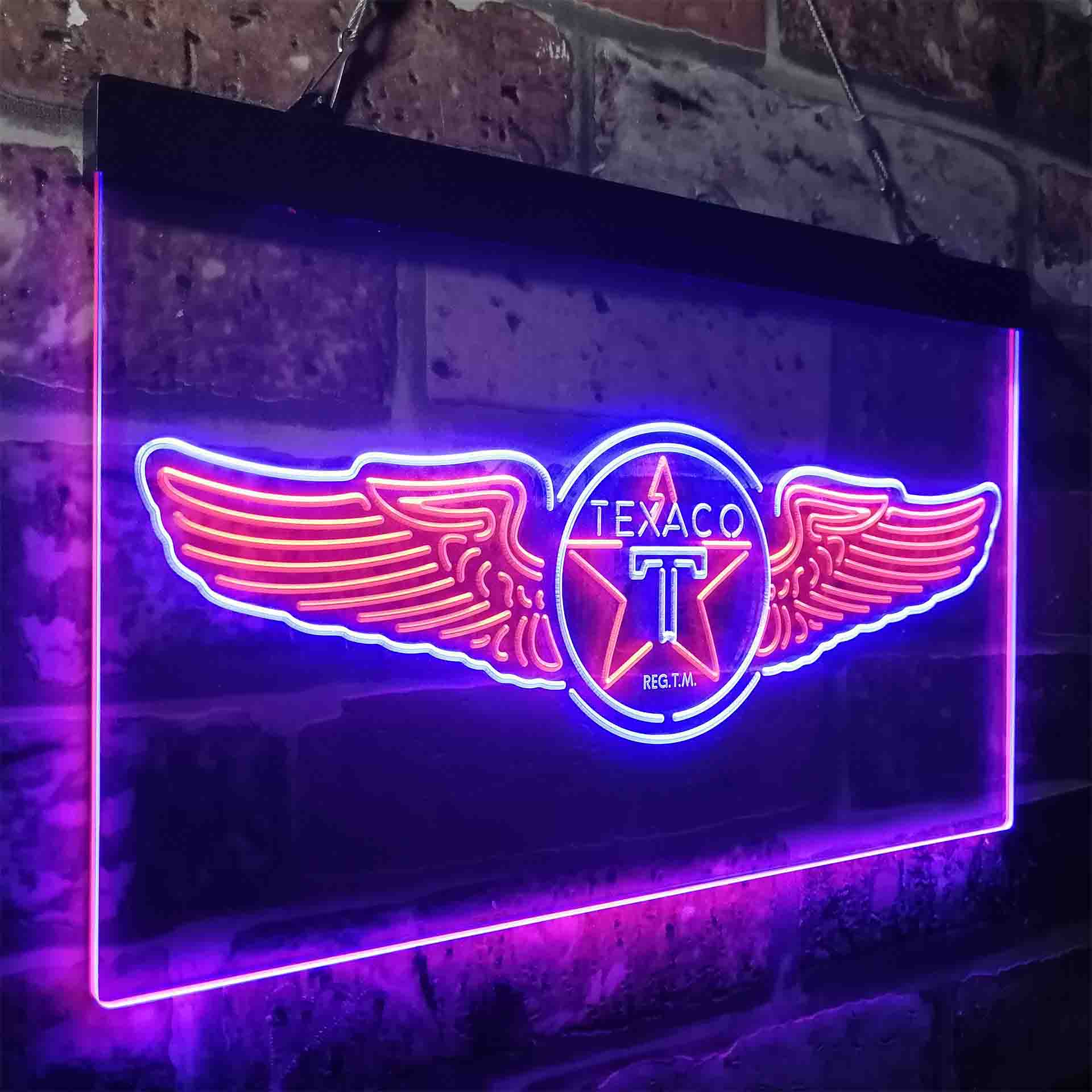 Texaco Oil Wing Star LED Neon Sign