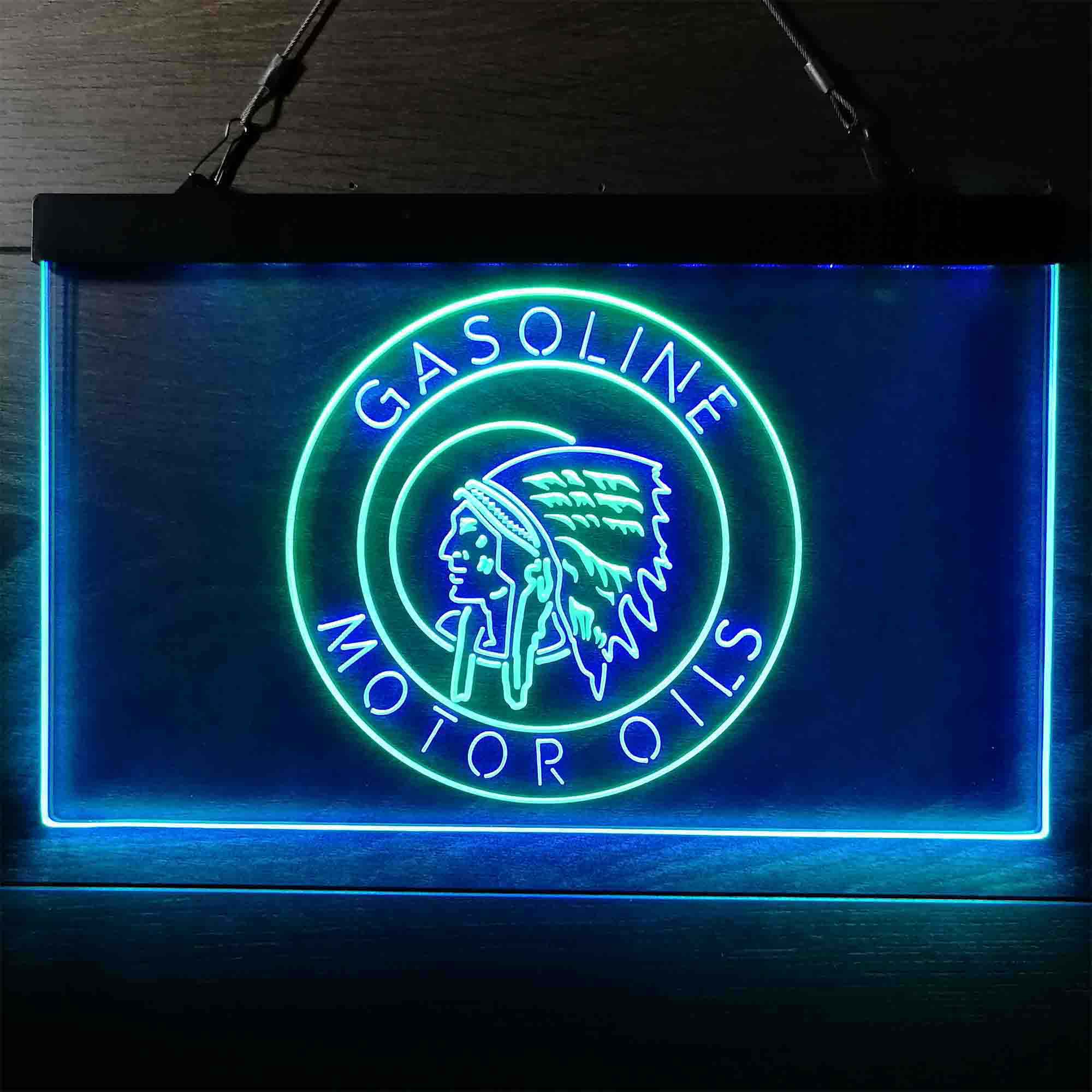 Motor Oils Gasoline Indian LED Neon Sign