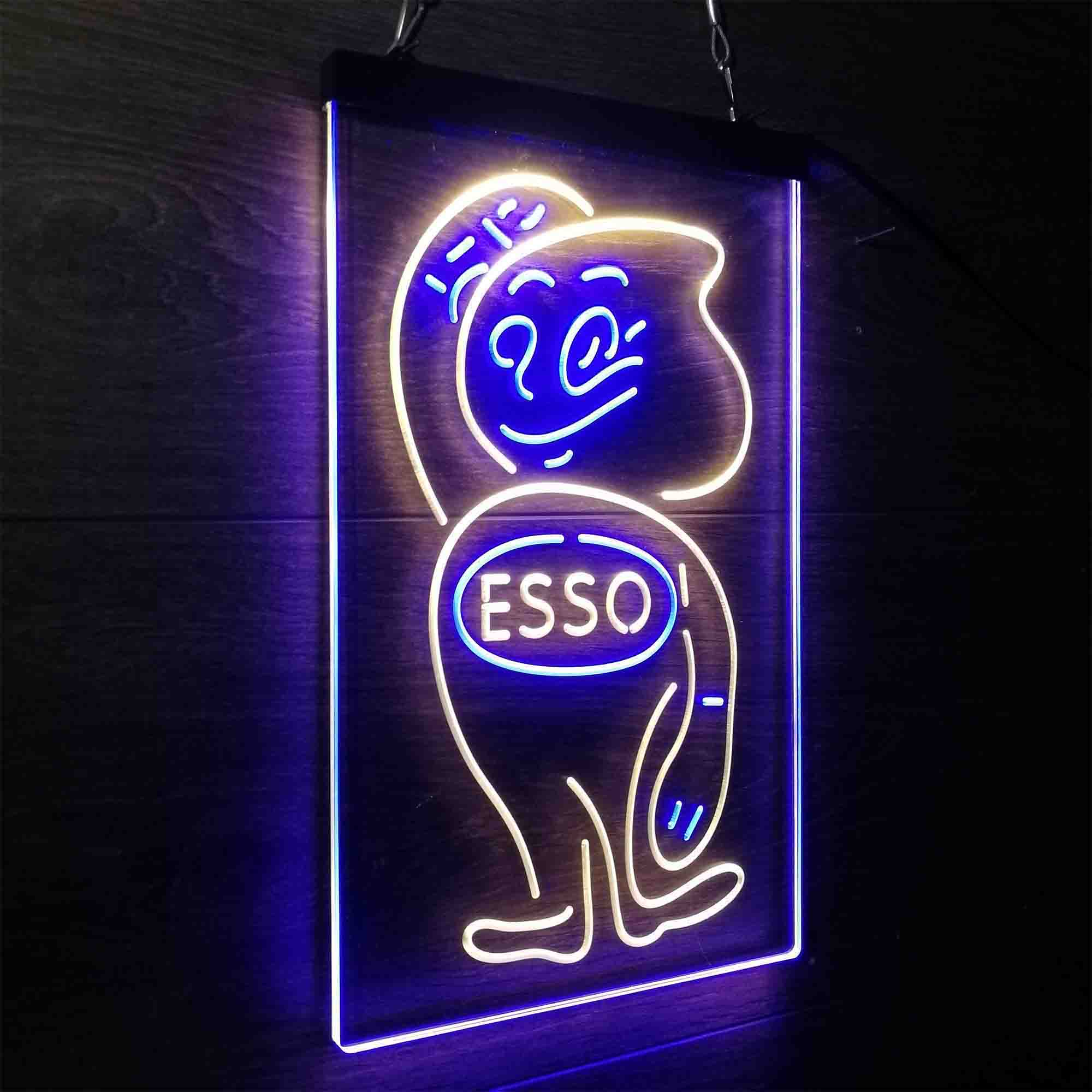 Esso Mascot Oil Gasoline LED Neon Sign