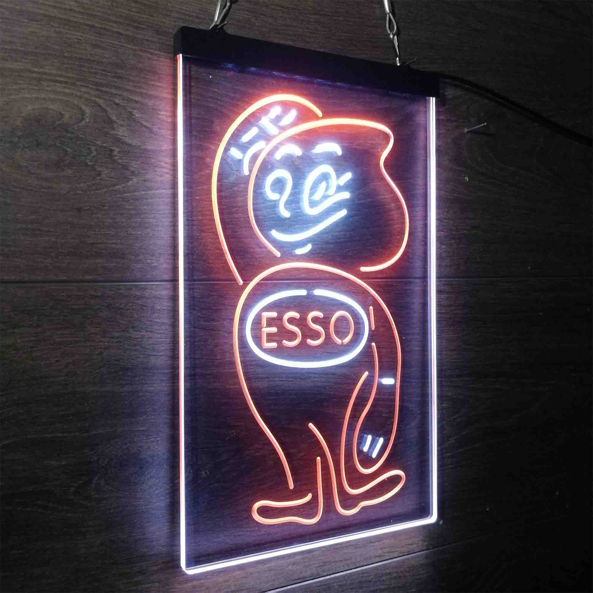 Esso Mascot Oil Gasoline LED Neon Sign