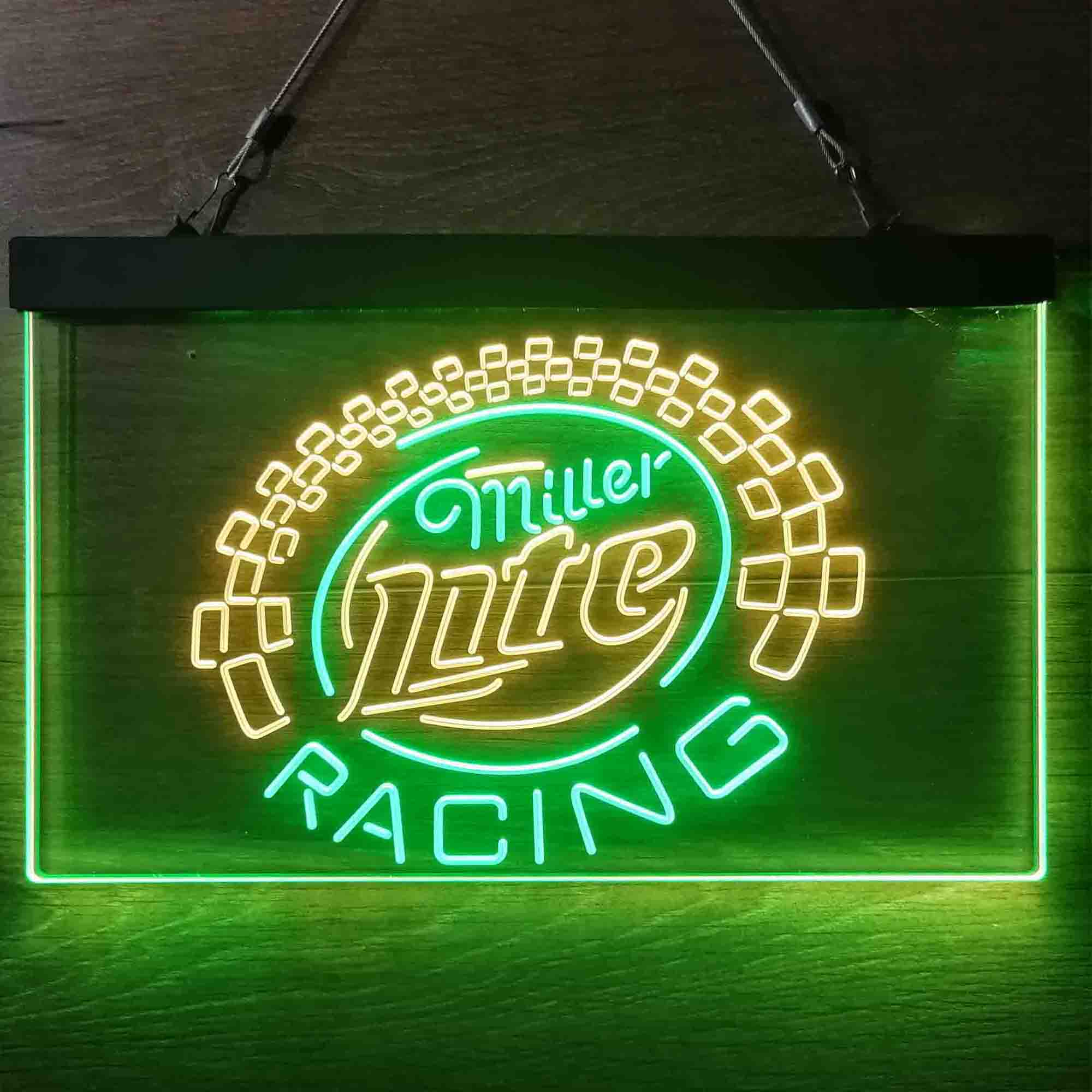 Miller Lite Racing Car LED Neon Sign