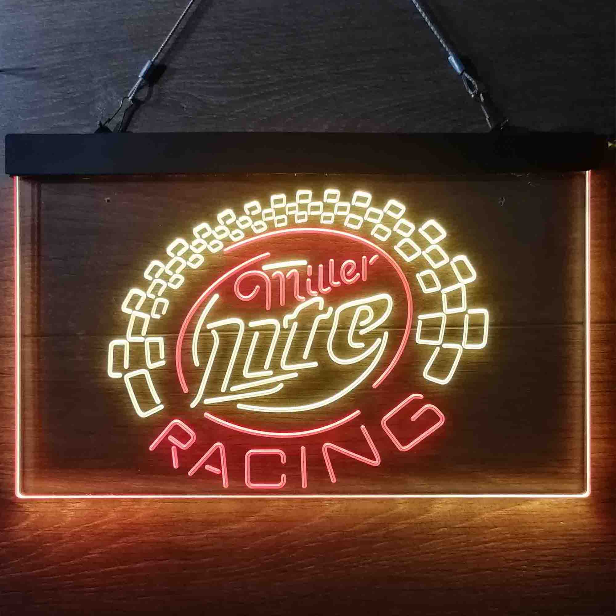 Miller Lite Racing Car LED Neon Sign