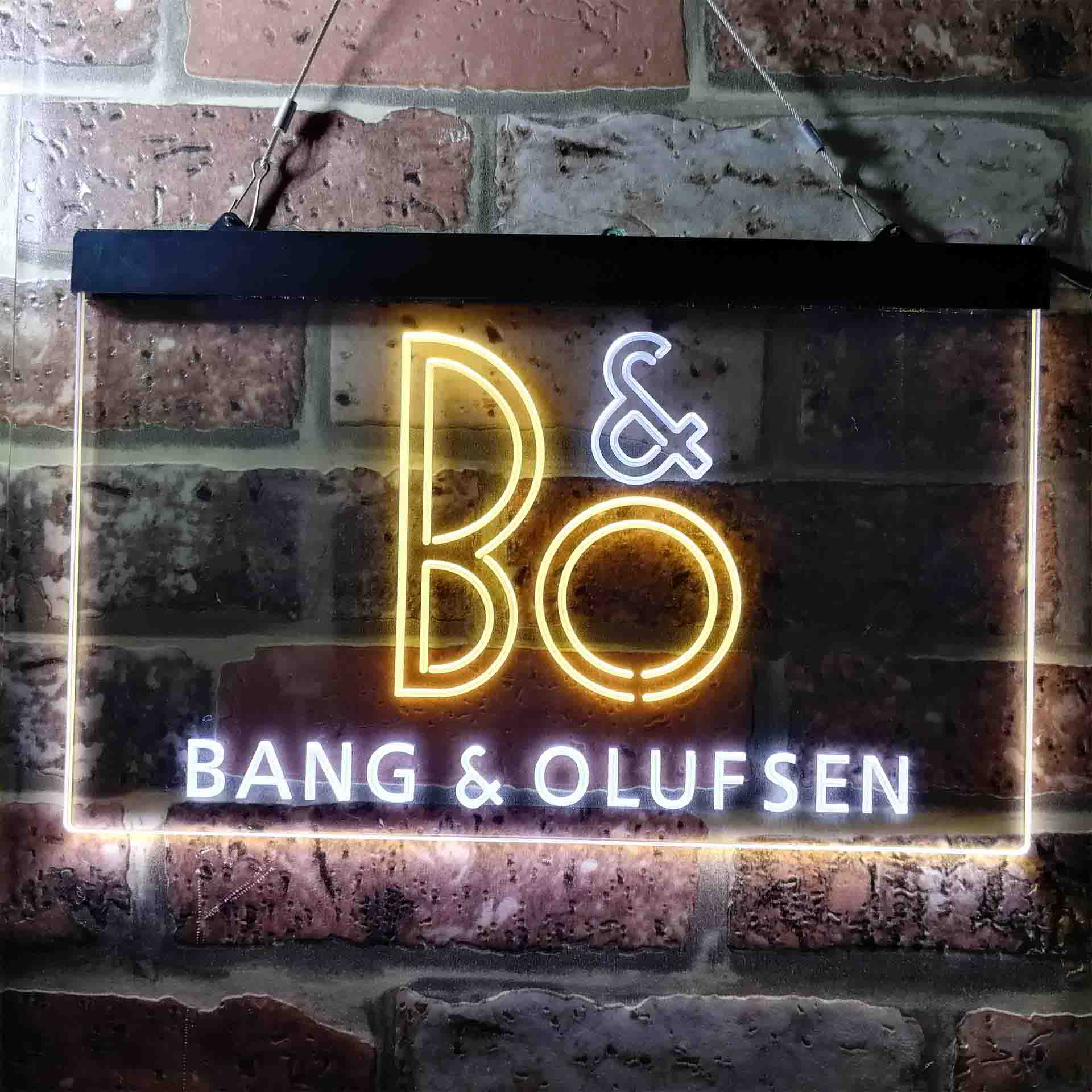 B&O Bang & Olufsen Logo Neon LED Sign