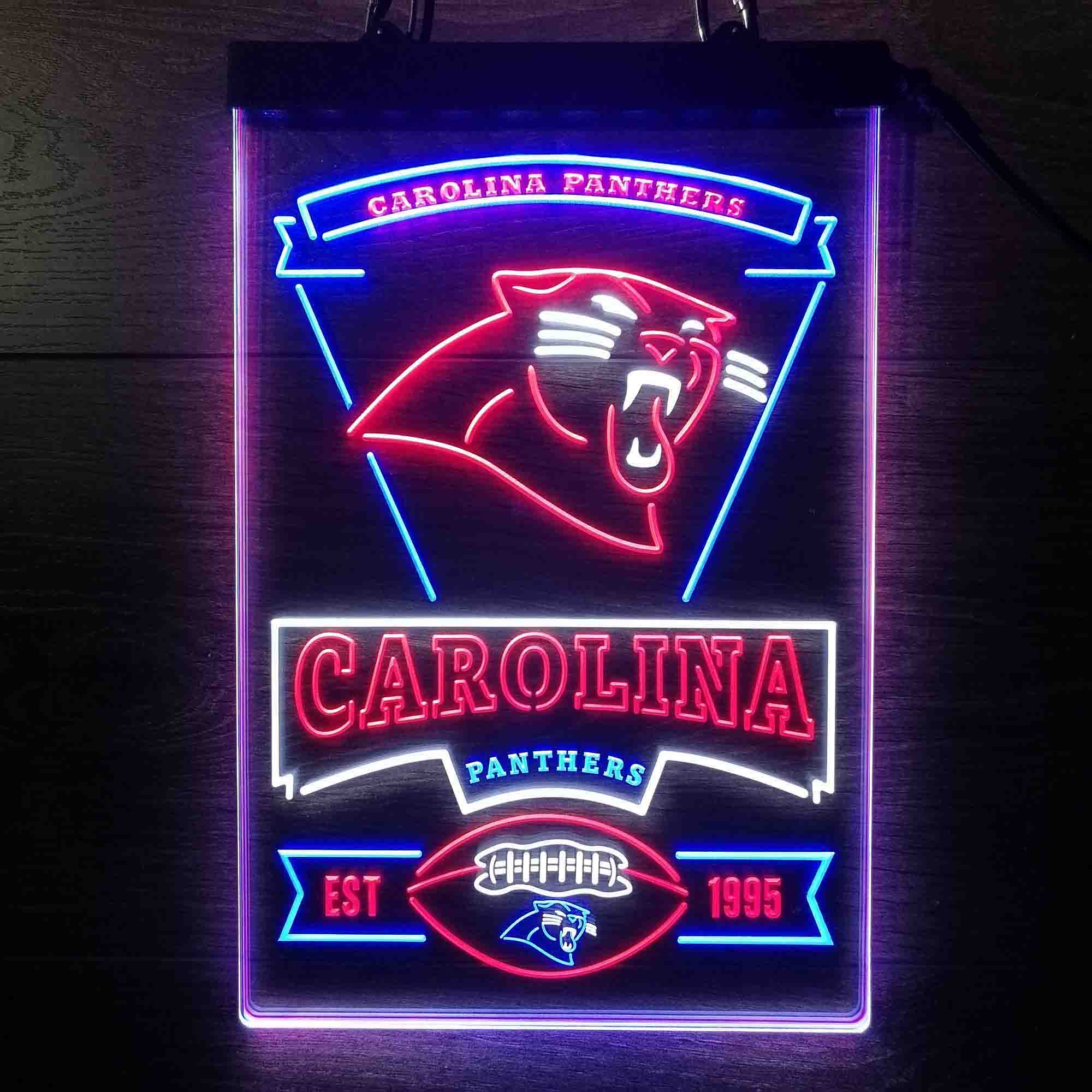Carolina Panthers Neon LED Sign 3 Colors