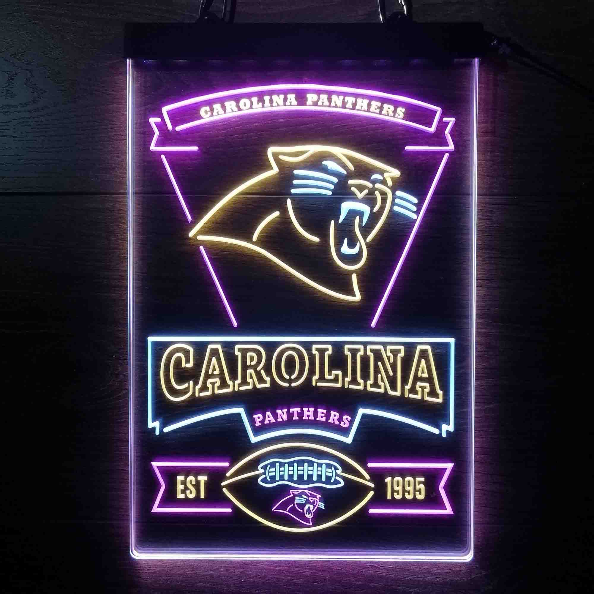Carolina Panthers Neon LED Sign 3 Colors