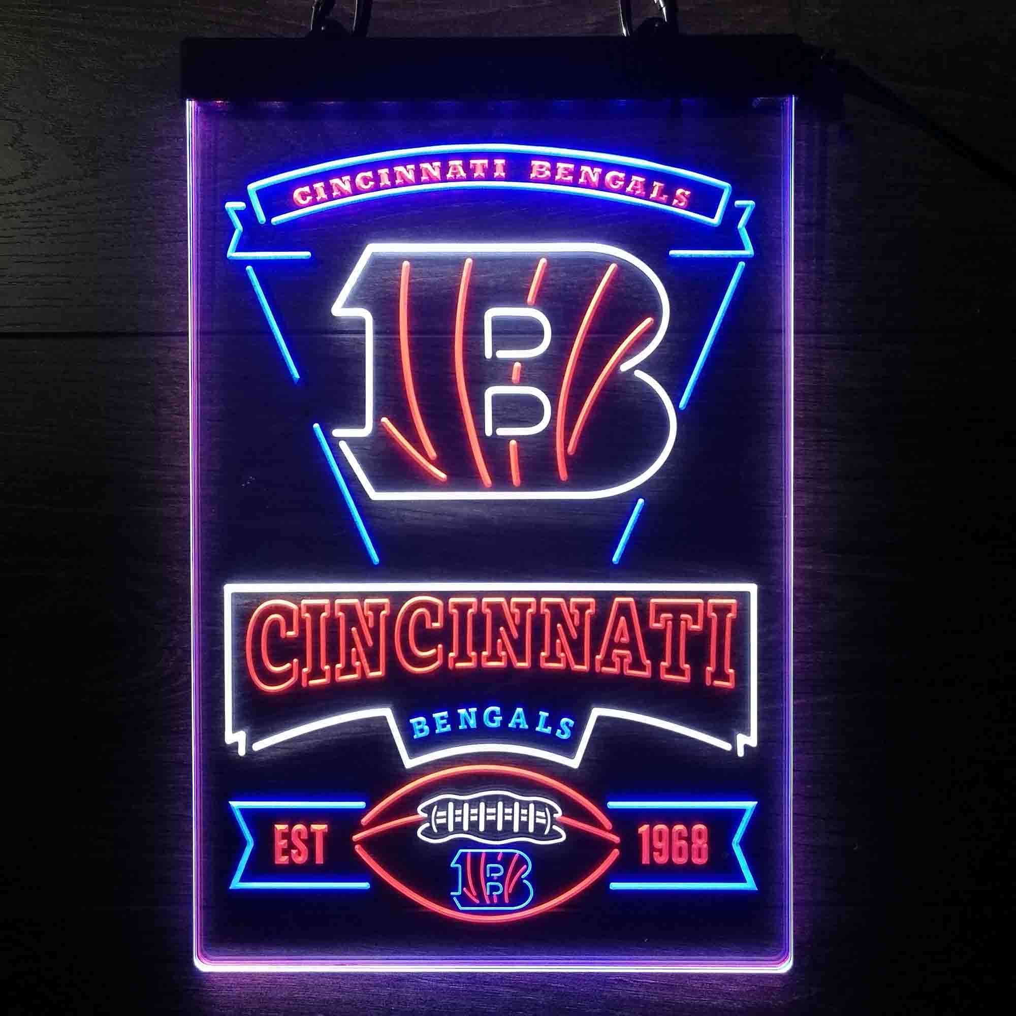 Cincinnati Bengals Neon LED Sign 3 Colors