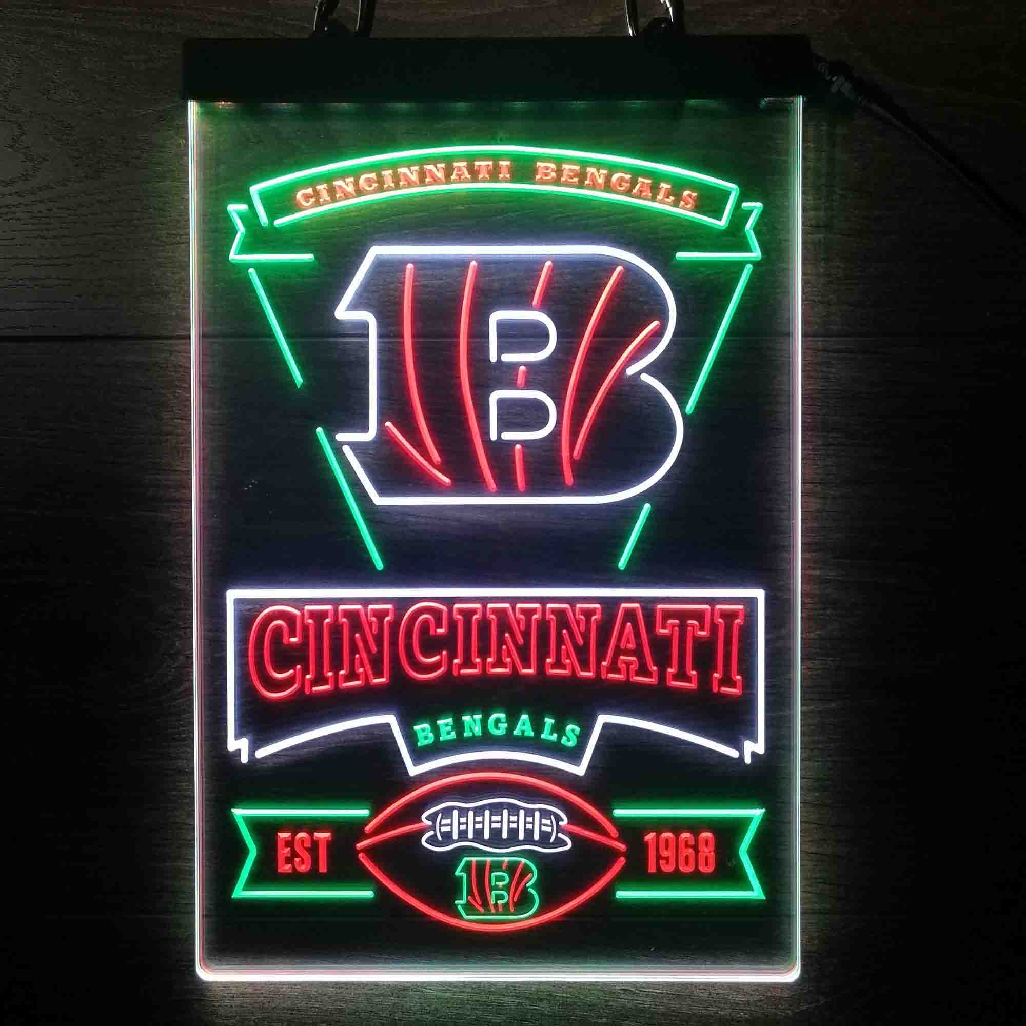 Cincinnati Bengals Neon LED Sign 3 Colors