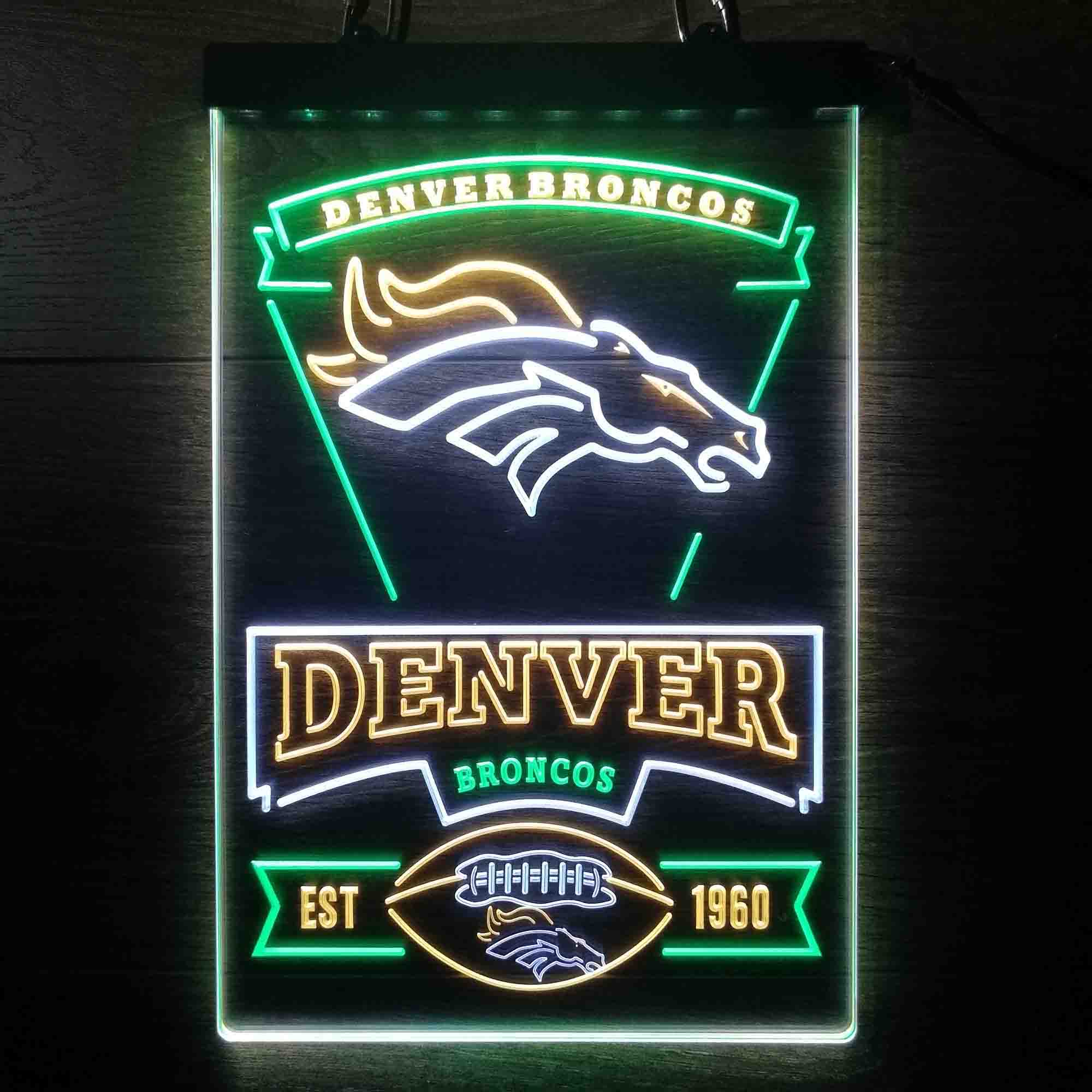 Denver Broncos Neon LED Sign 3 Colors