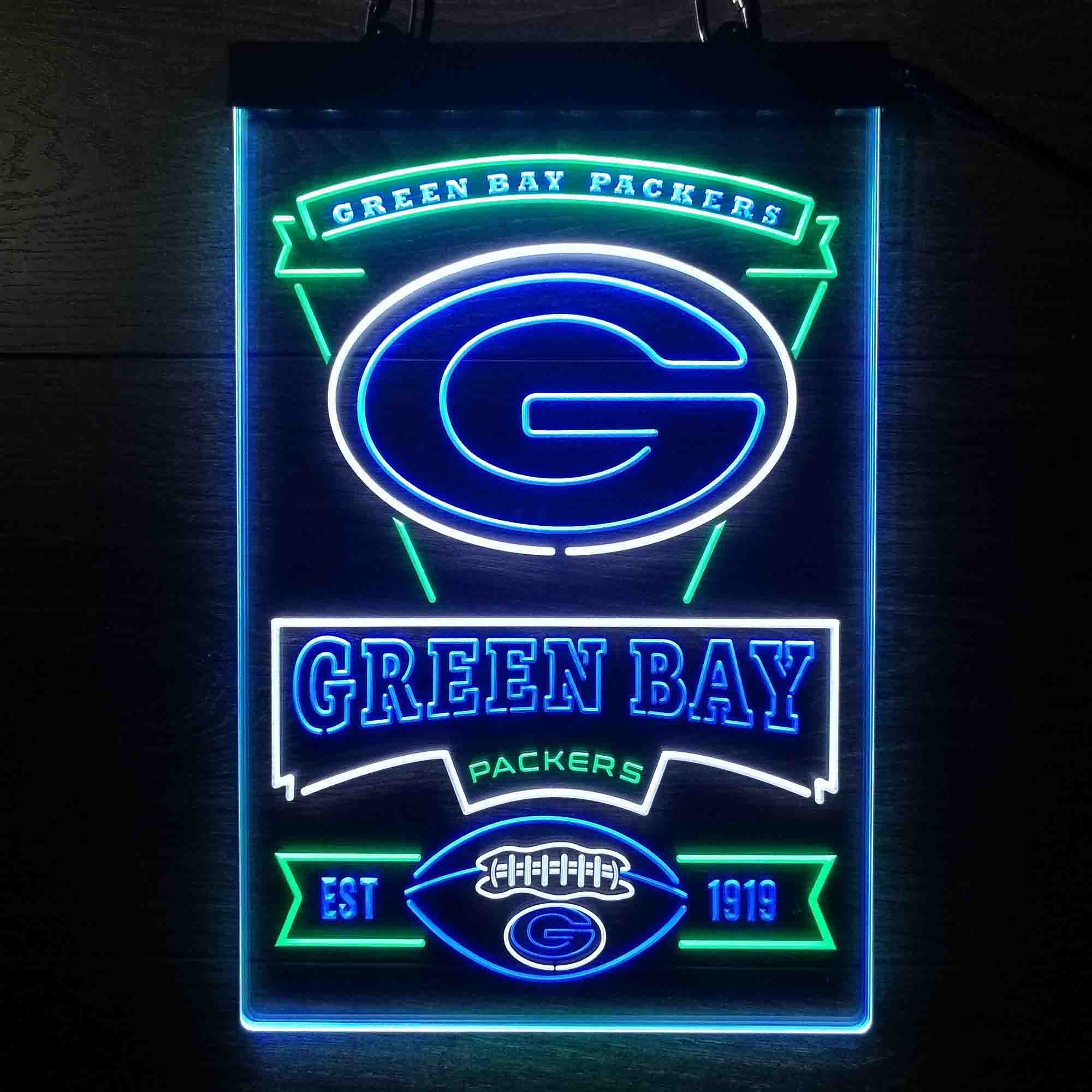 Green Bay Packers Neon LED Sign 3 Colors