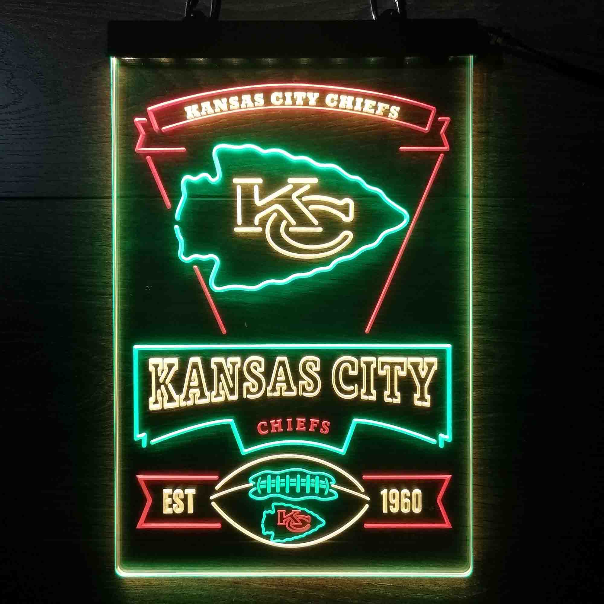 Kansas City Chiefs Neon LED Sign 3 Colors