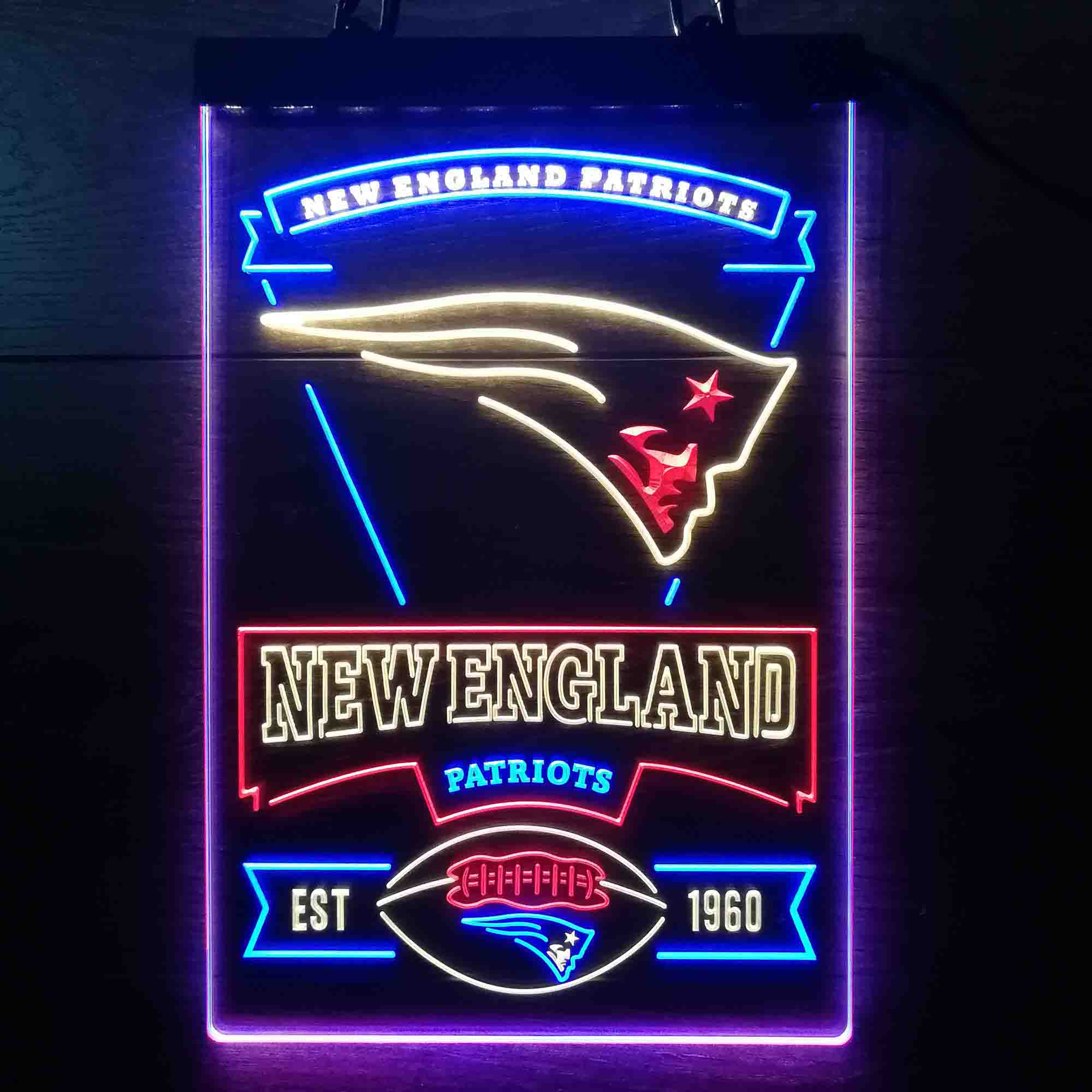 New England Patriots Neon LED Sign 3 Colors