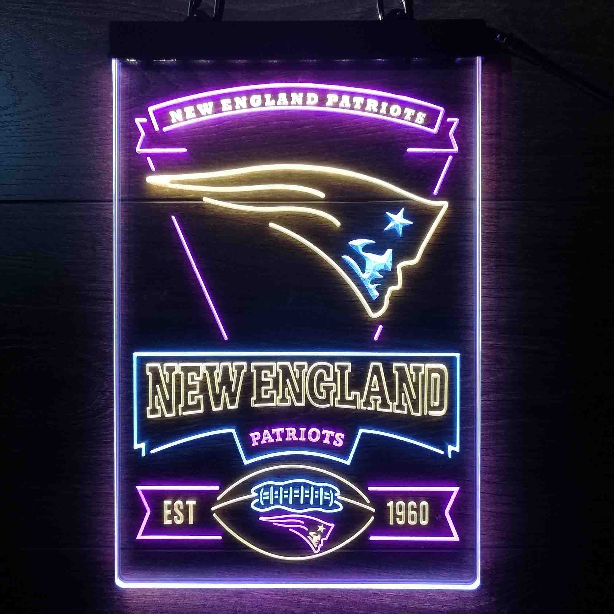 New England Patriots Neon LED Sign 3 Colors