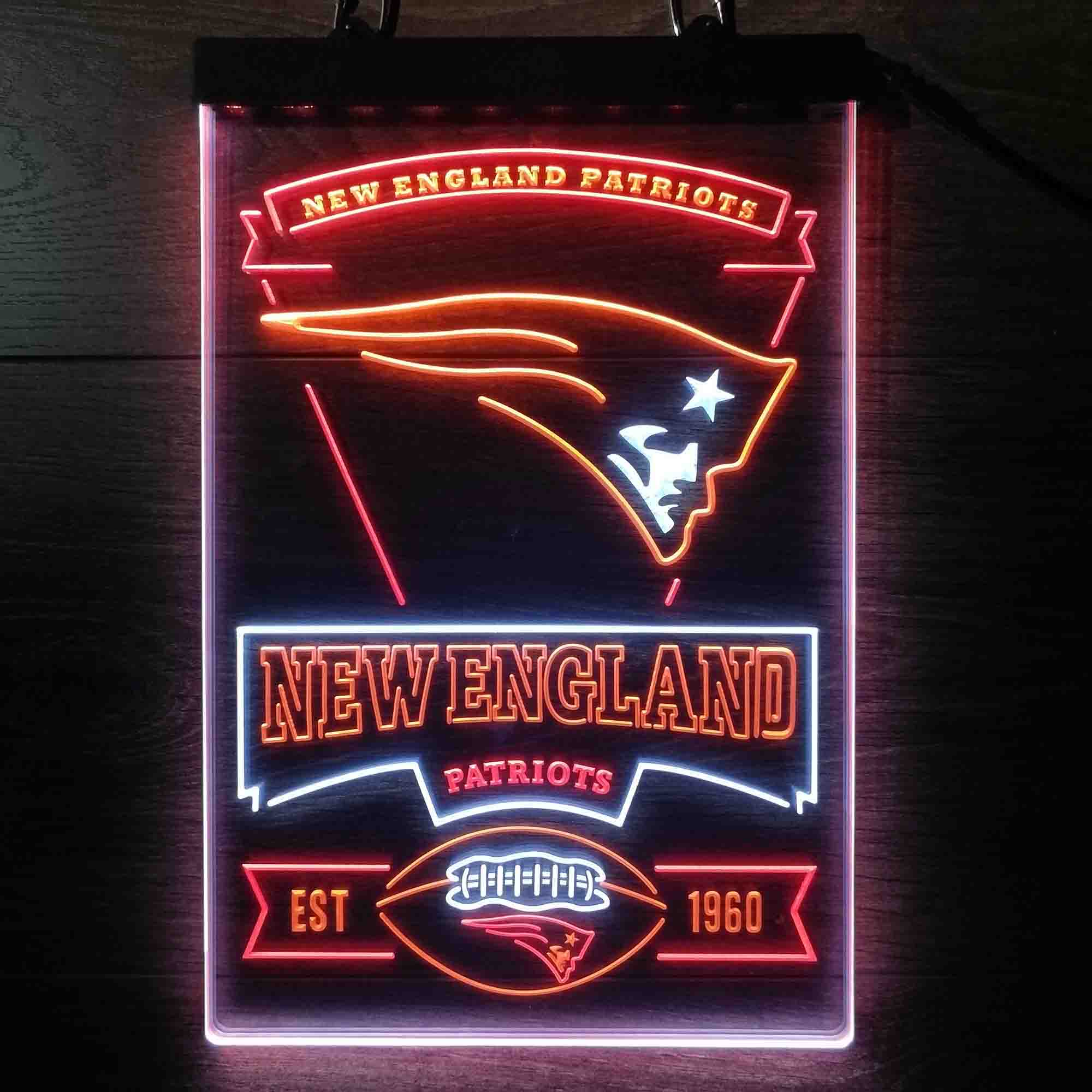 New England Patriots Neon LED Sign 3 Colors