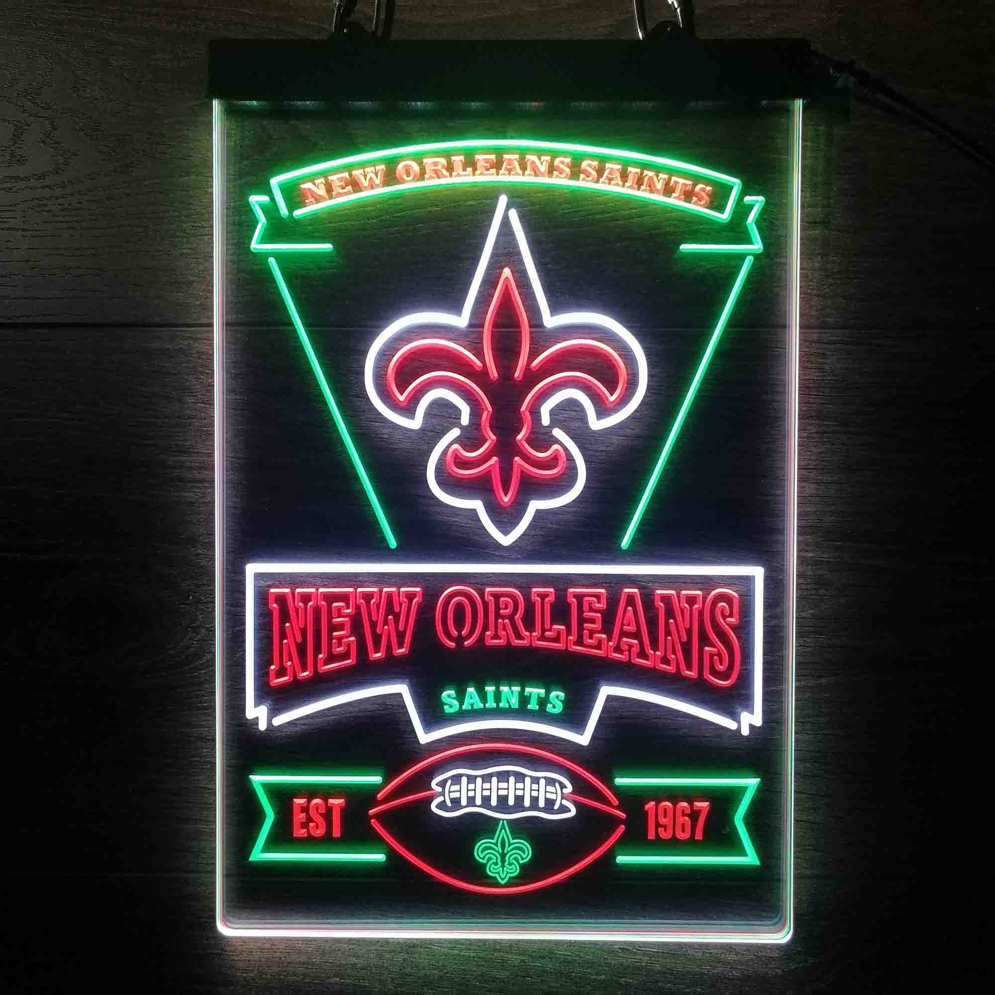 New Orleans Saints Neon LED Sign 3 Colors