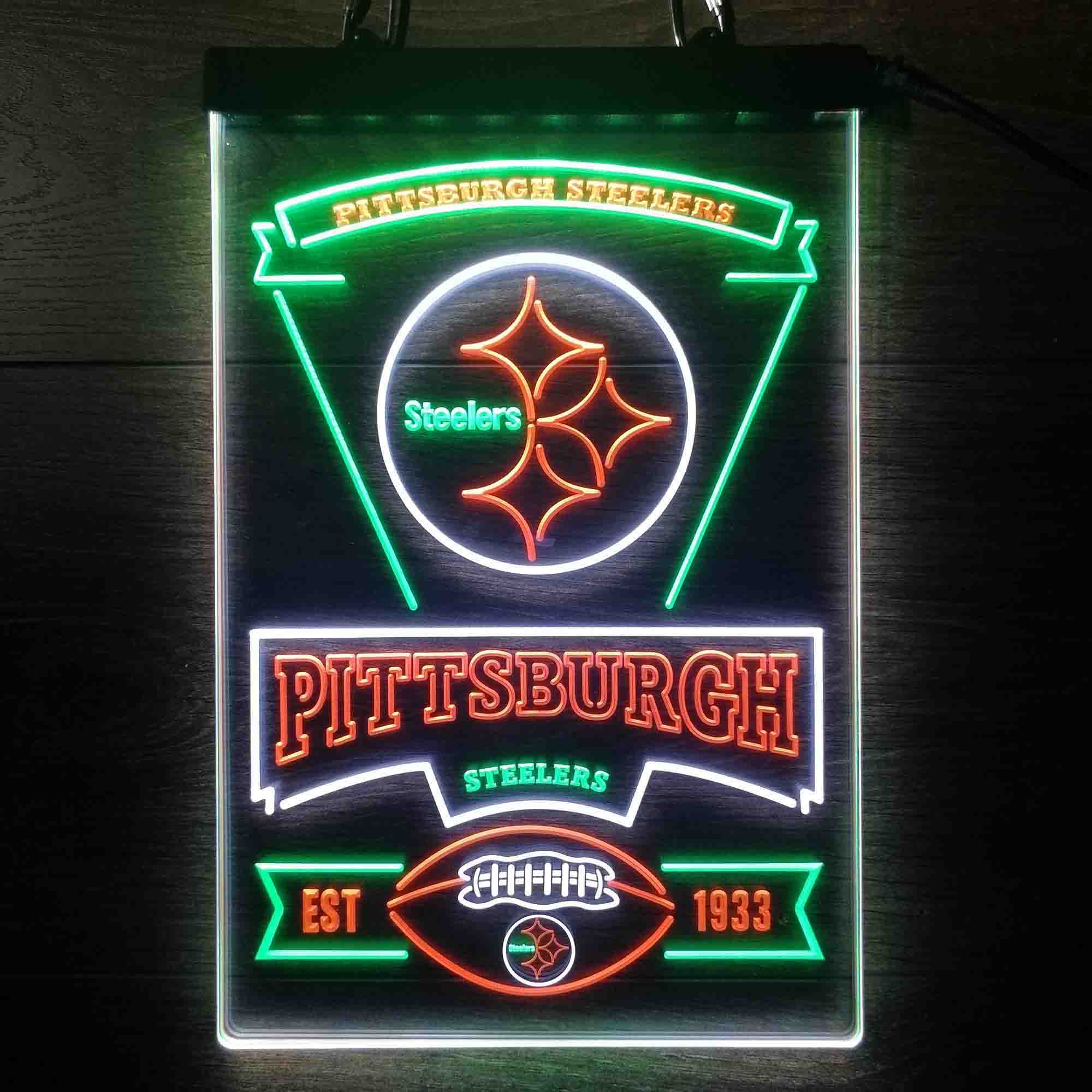 Pittsburgh Steelers Neon LED Sign 3 Colors