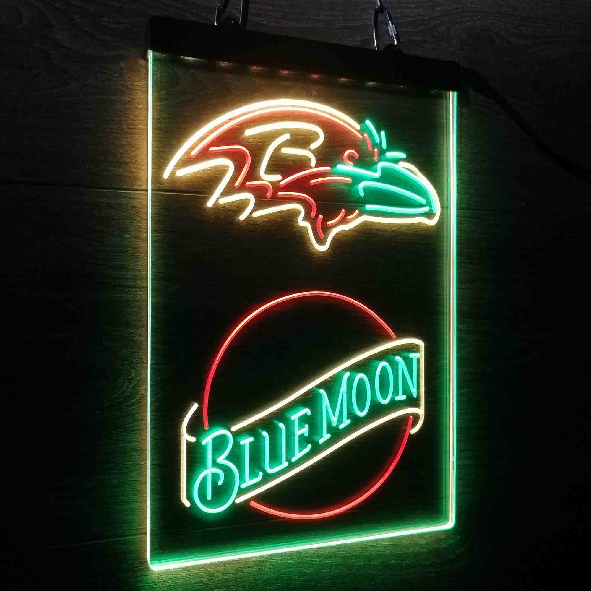 Blue Moon Bar Baltimore Ravens Est. 1996 Neon LED Sign 3 Colors