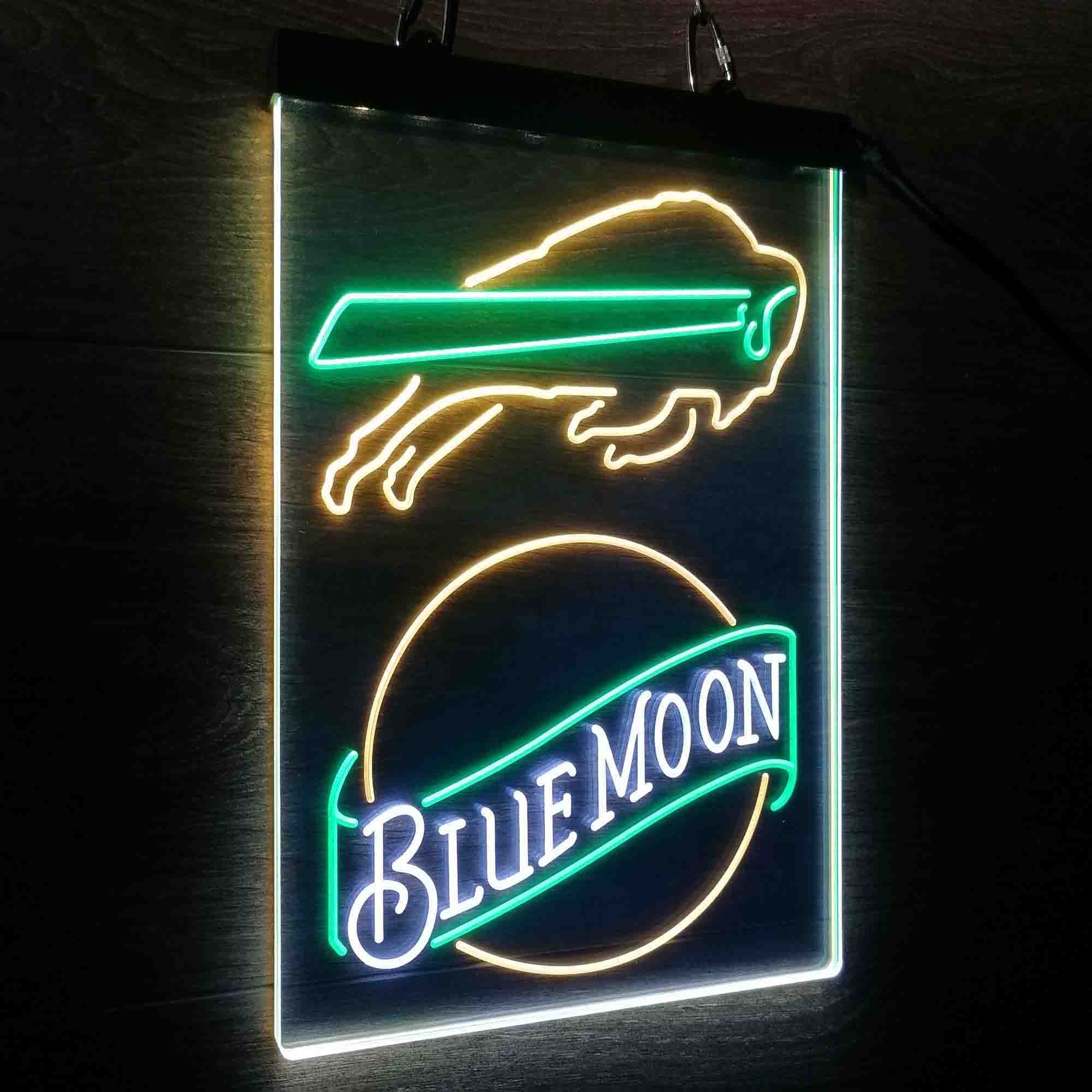 Blue Moon Bar Buffalo Bills Est. 1960 Neon LED Sign 3 Colors