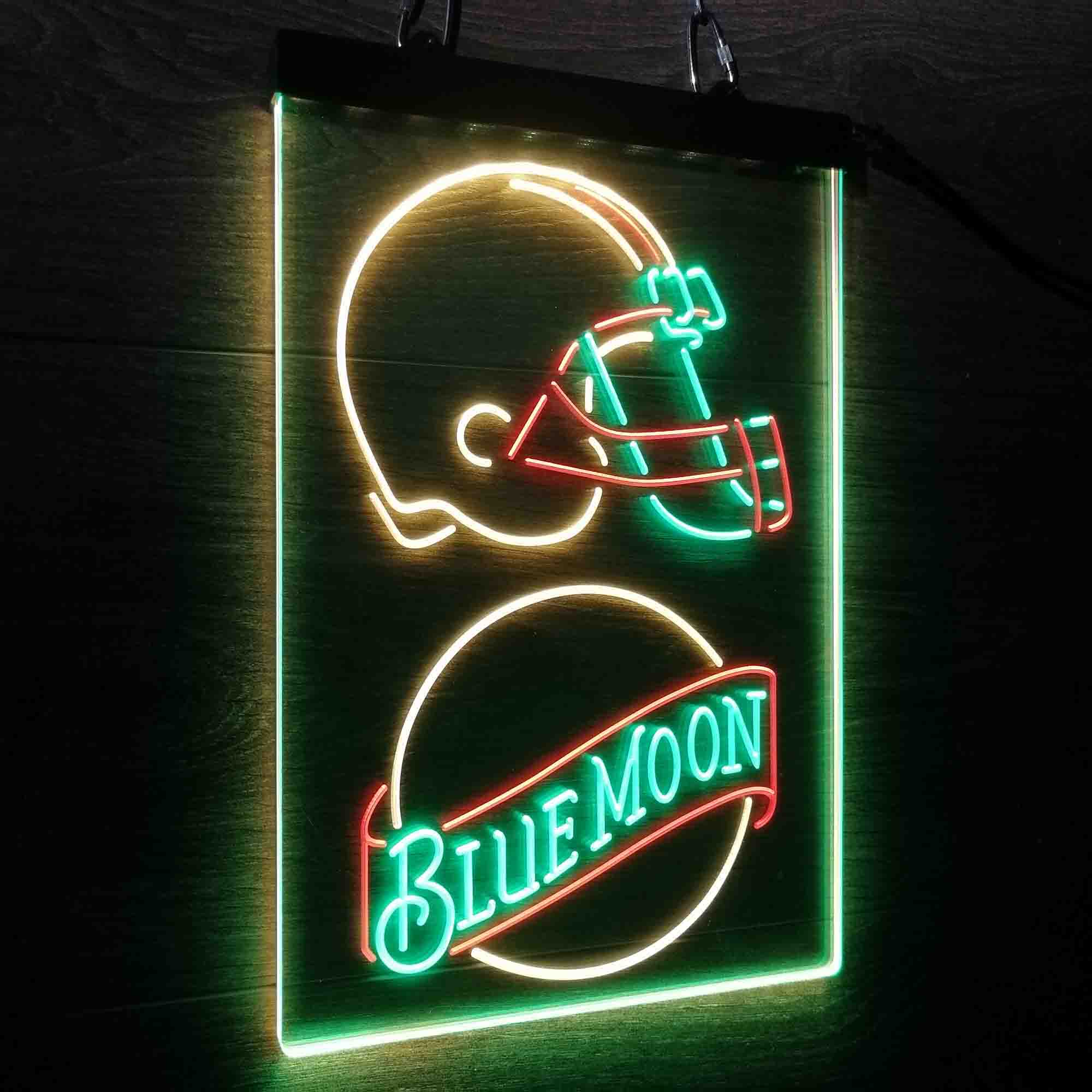 Blue Moon Bar Cleveland Browns Est. 1946 Neon LED Sign 3 Colors