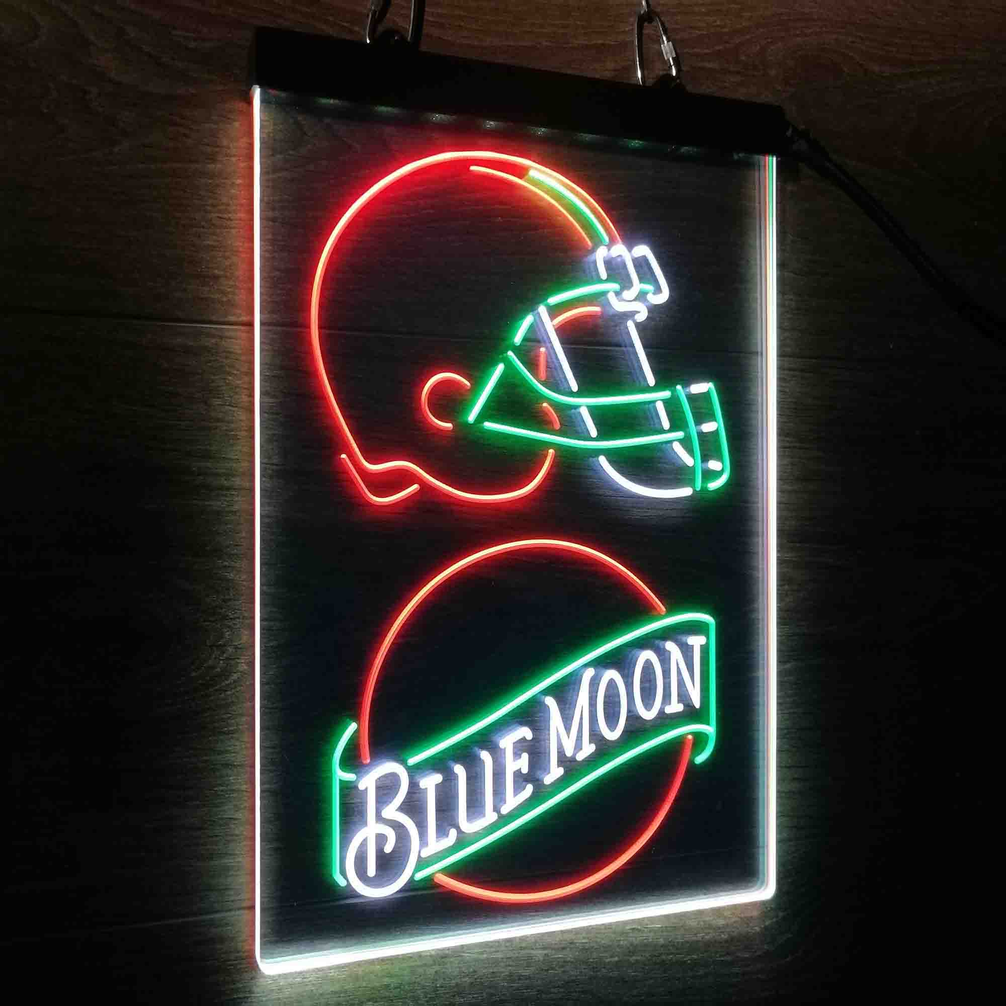 Blue Moon Bar Cleveland Browns Est. 1946 Neon LED Sign 3 Colors