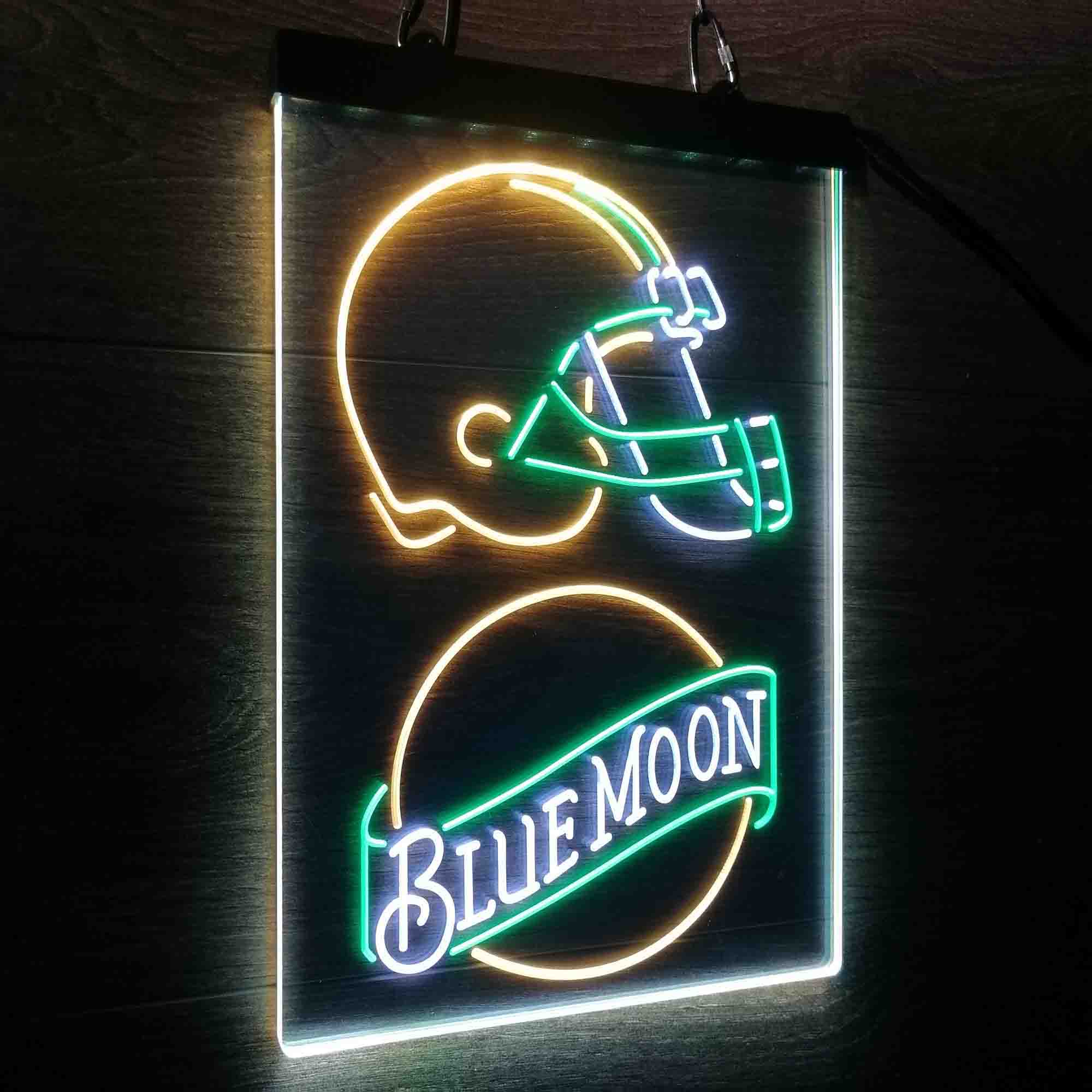 Blue Moon Bar Cleveland Browns Est. 1946 Neon LED Sign 3 Colors