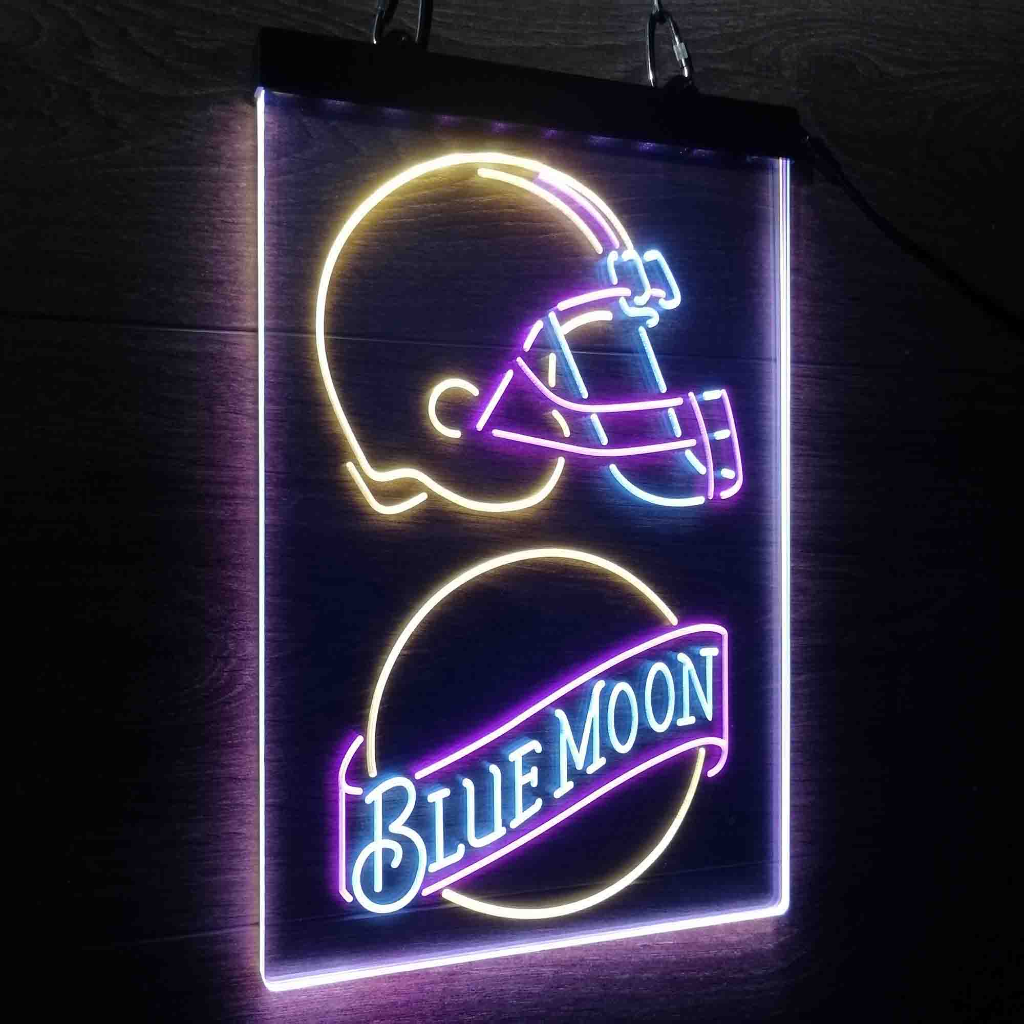 Blue Moon Bar Cleveland Browns Est. 1946 Neon LED Sign 3 Colors