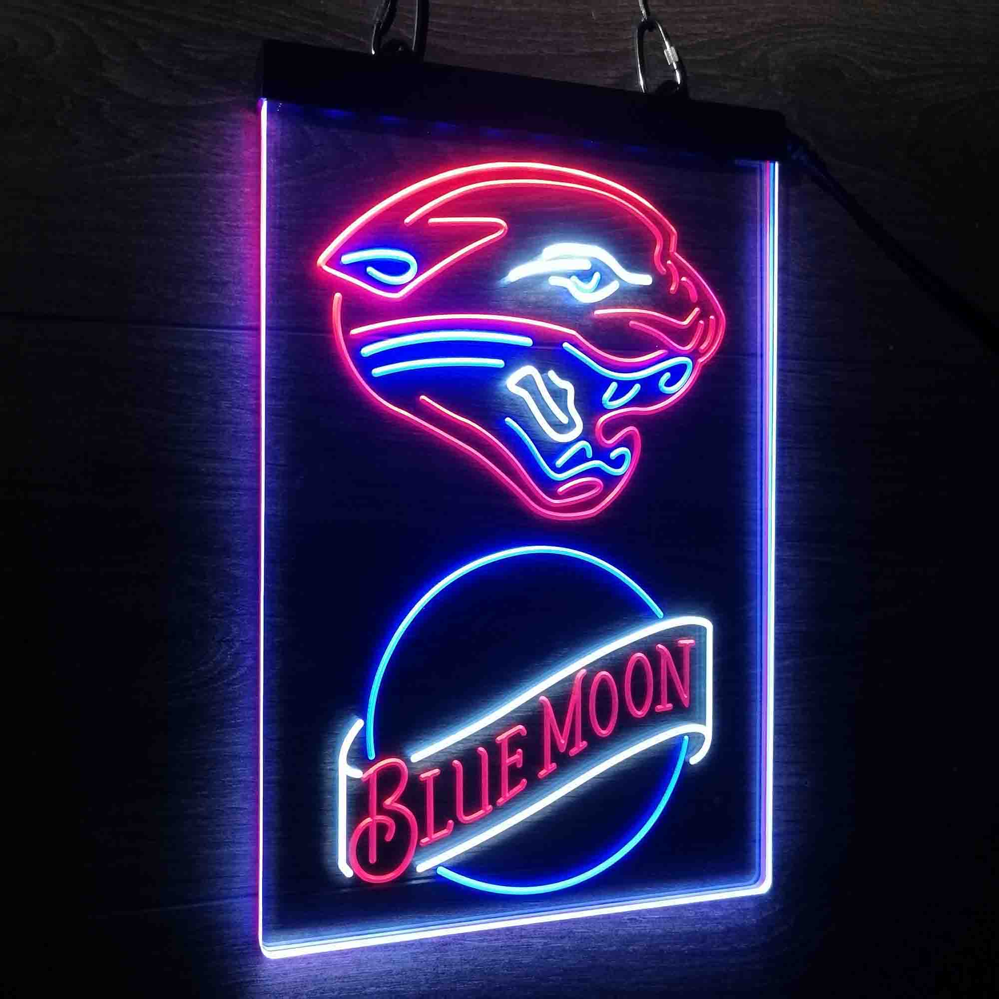 Blue Moon Bar Jacksonville Jaguars Est. 1995 Neon LED Sign 3 Colors