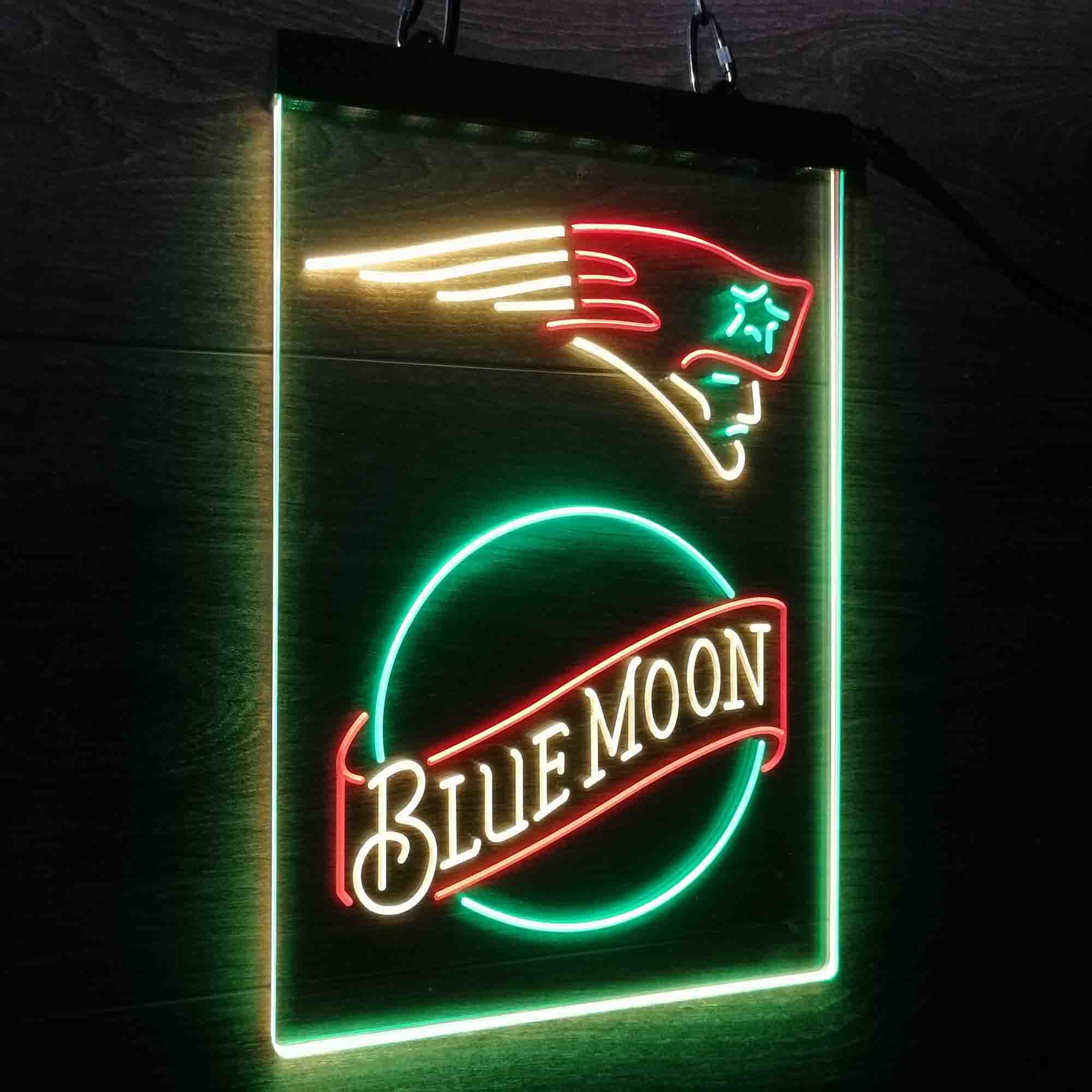 Blue Moon Bar New England Patriots Est. 1960 Neon LED Sign 3 Colors