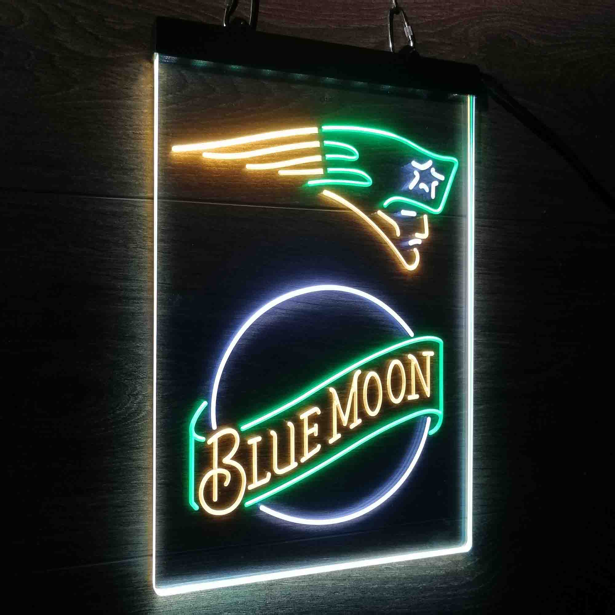 Blue Moon Bar New England Patriots Est. 1960 Neon LED Sign 3 Colors