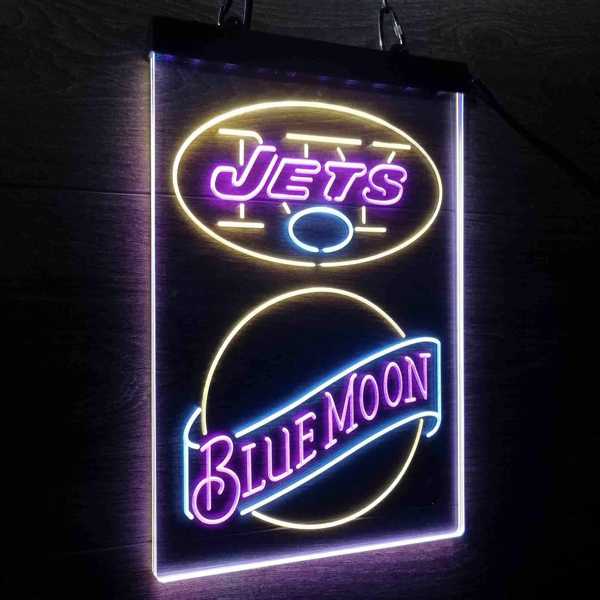 Blue Moon Bar New York Jets Est. 1960 Neon LED Sign 3 Colors