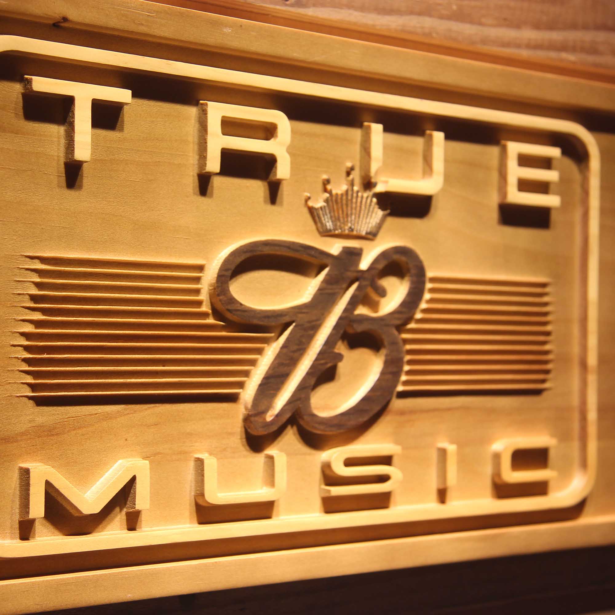 Budweiser True Music 3D Wooden Engrave Sign